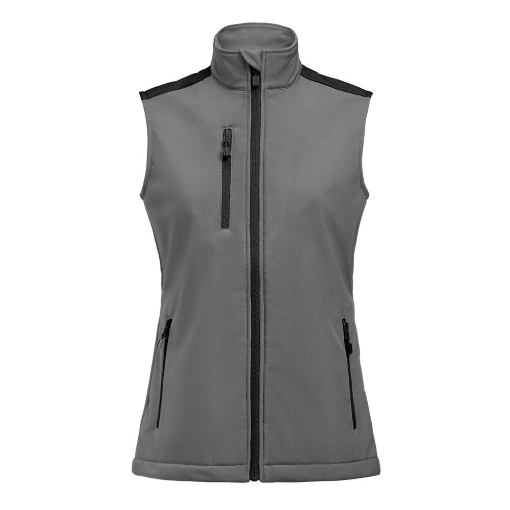 Prime Gilet Softshell Femmes coloris Gris Acier / Noir