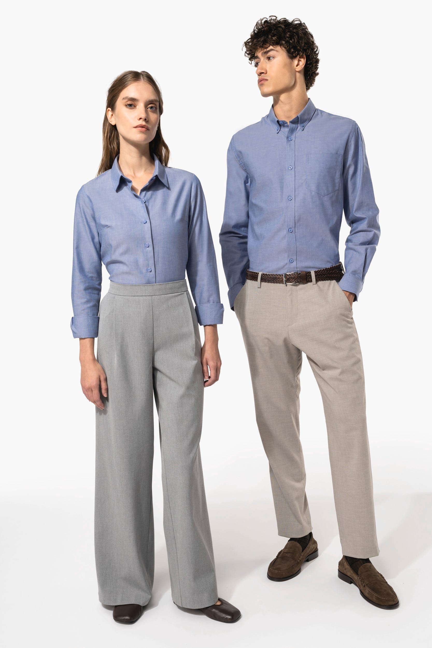 Chemise Oxford manches longues en situation