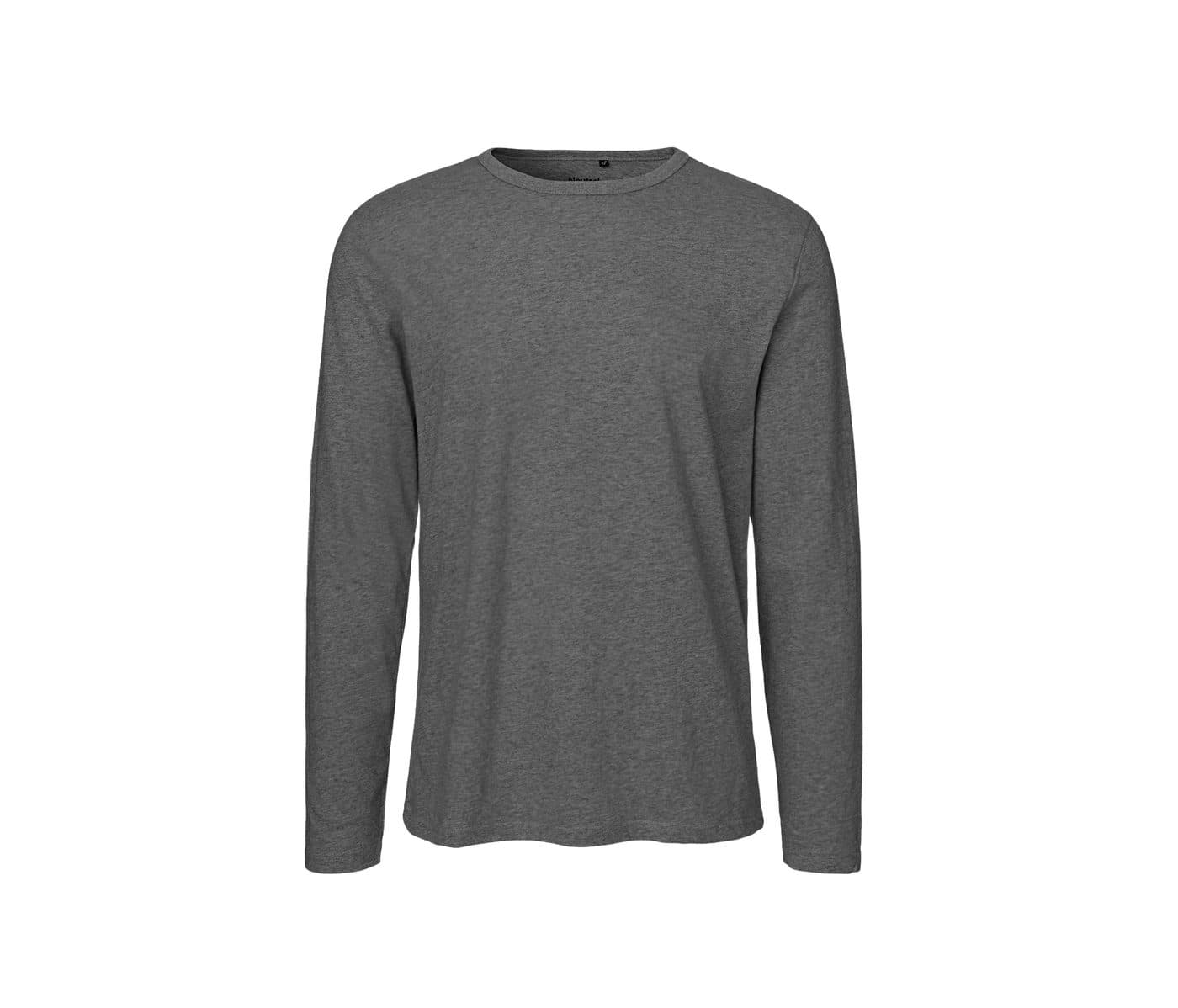 MENS LONG SLEEVE TEE-SHIRT coloris Gris chiné foncé