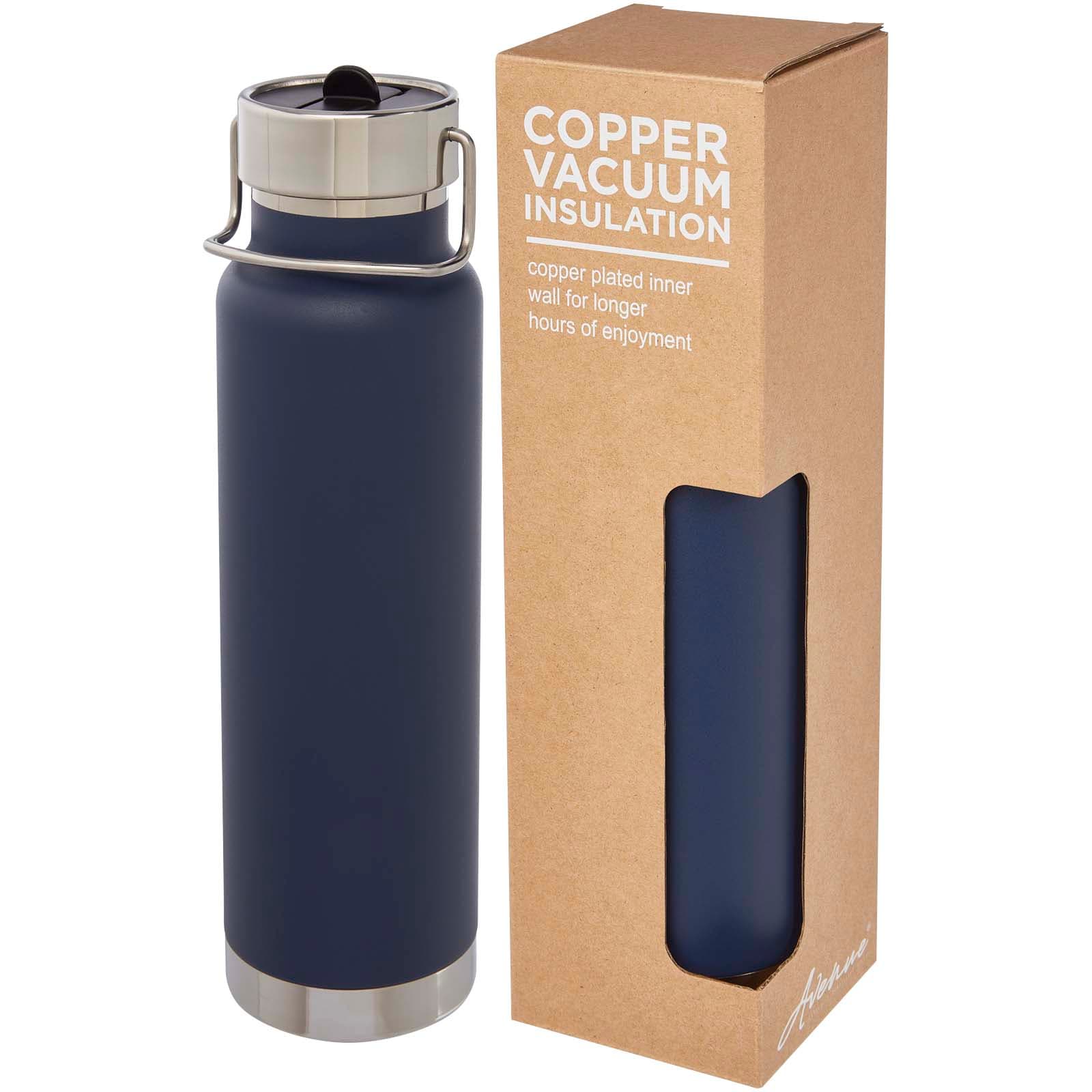 Bouteille isotherme de sport Thor de 750 ml avec isolation par le vide et couche de cuivre coloris Bleu foncé
