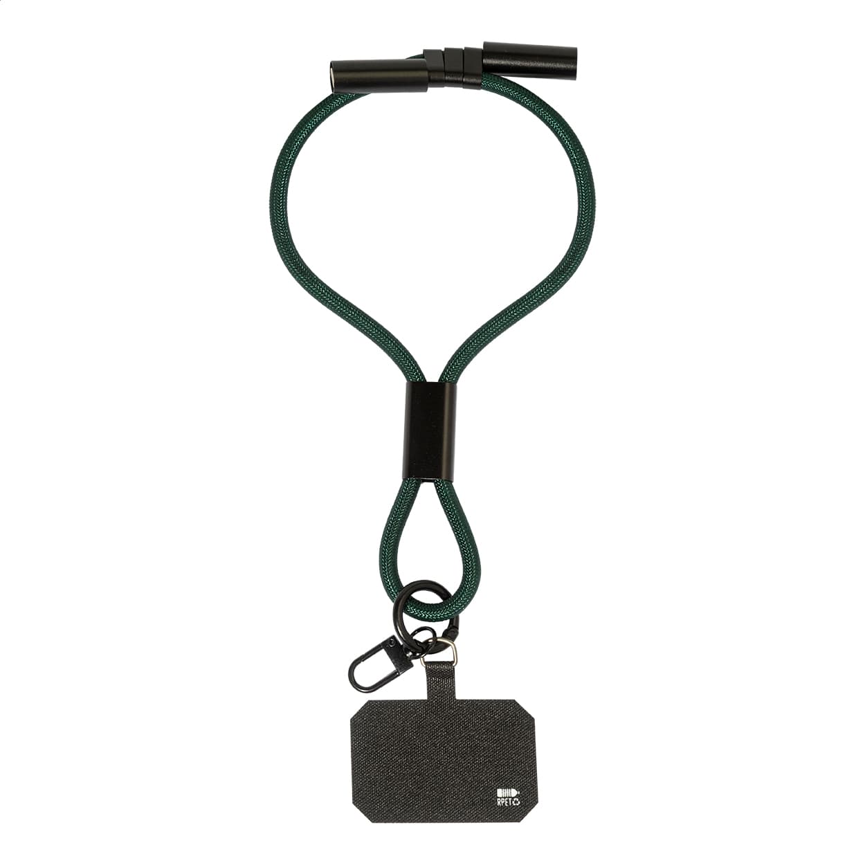 Bracelet pour téléphone portable en RPET 60 W coloris Vert foncé