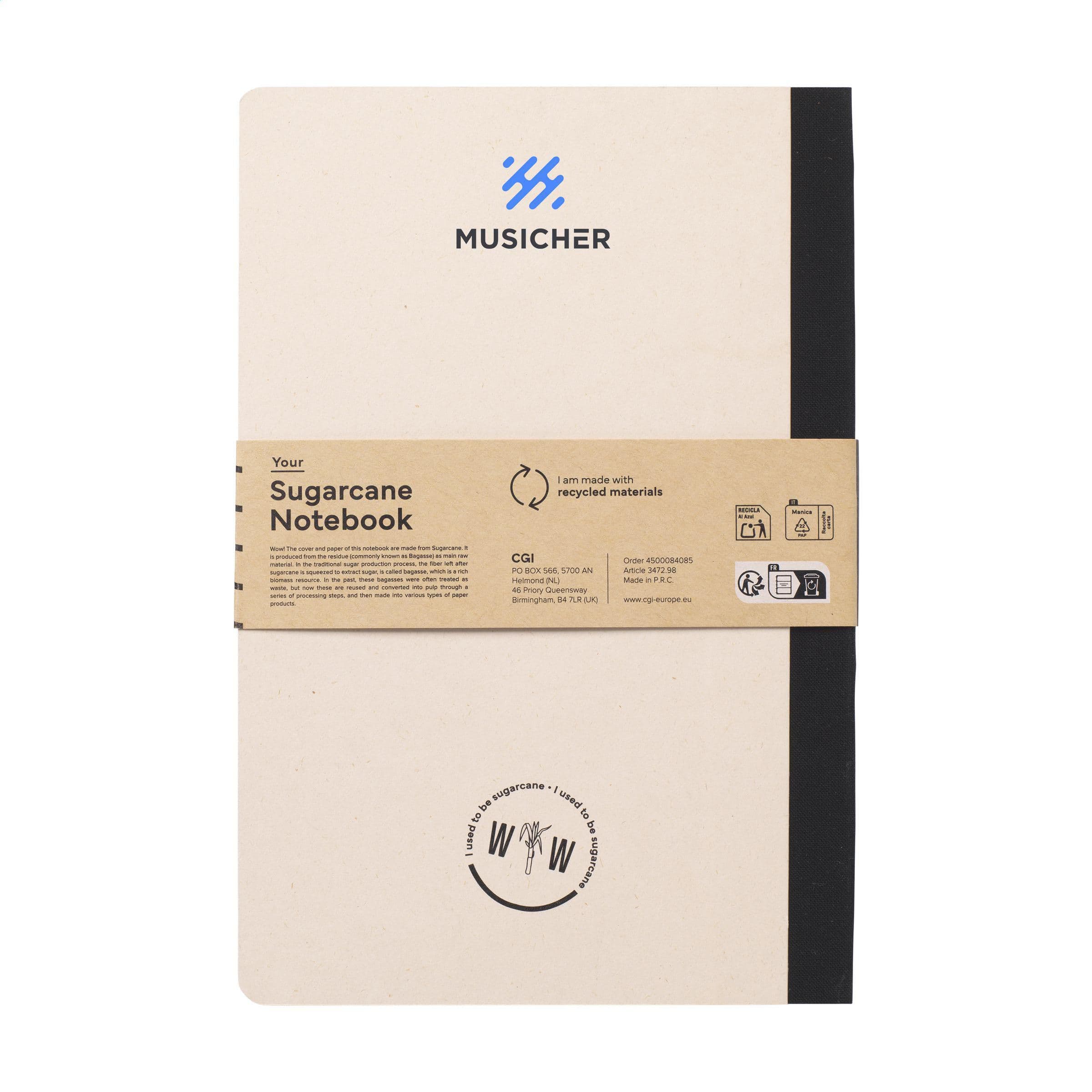 Carnet de notes Sugarcane A5 en situation