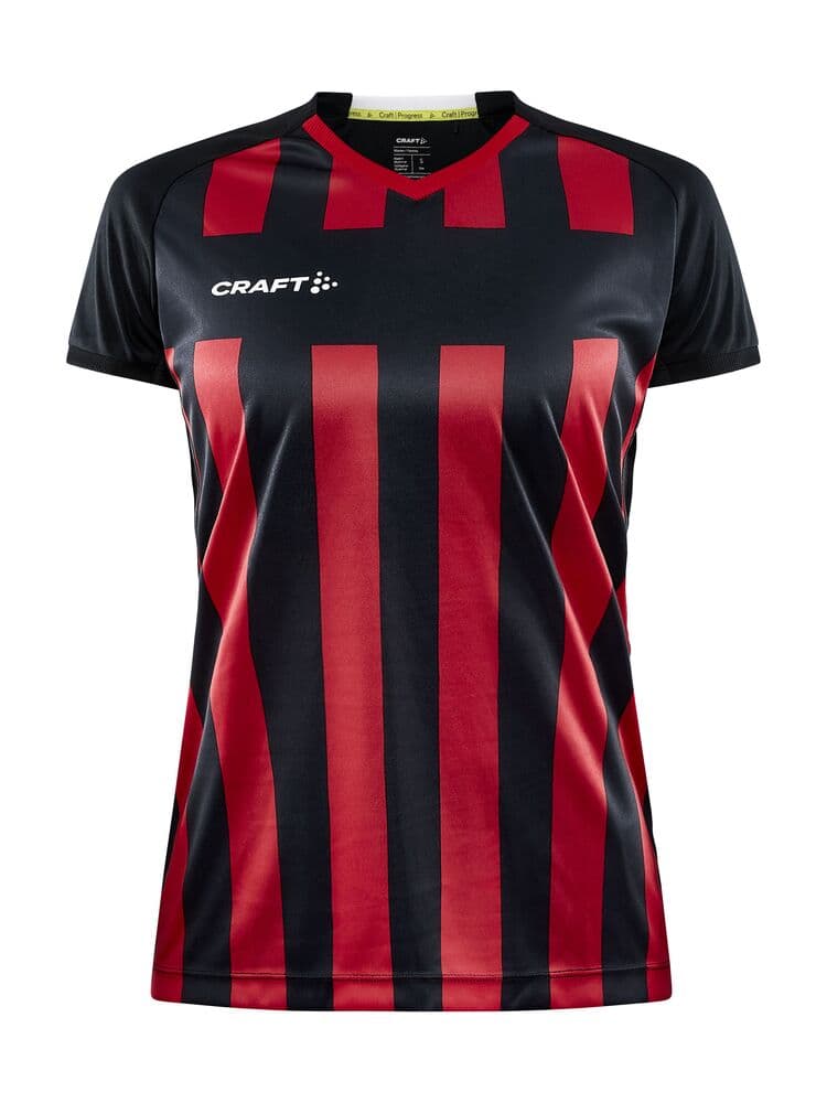 Craft Progress 2.0 stripe jersey w coloris Noir / Rouge