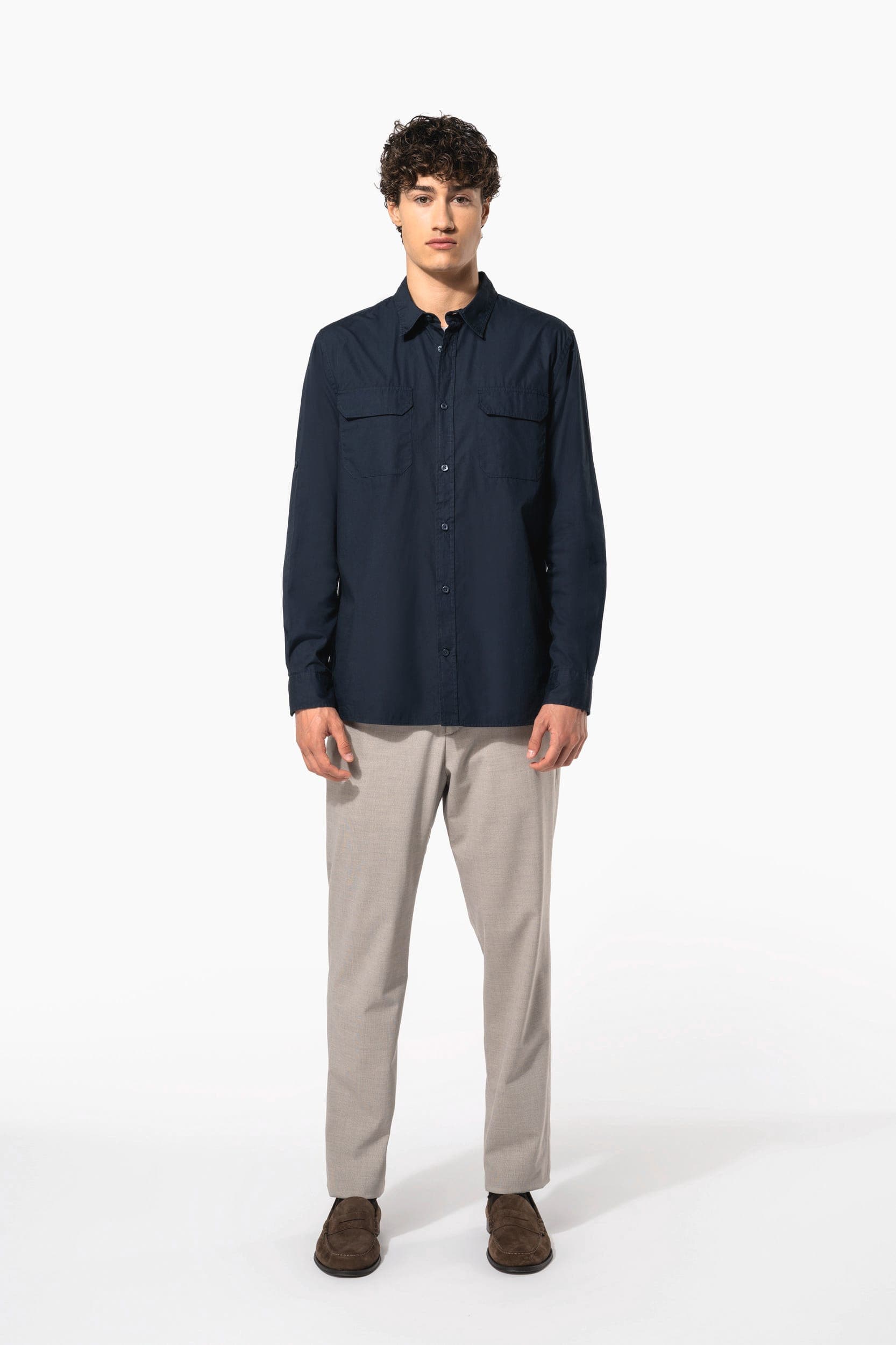 Chemise safari manches longues homme en situation
