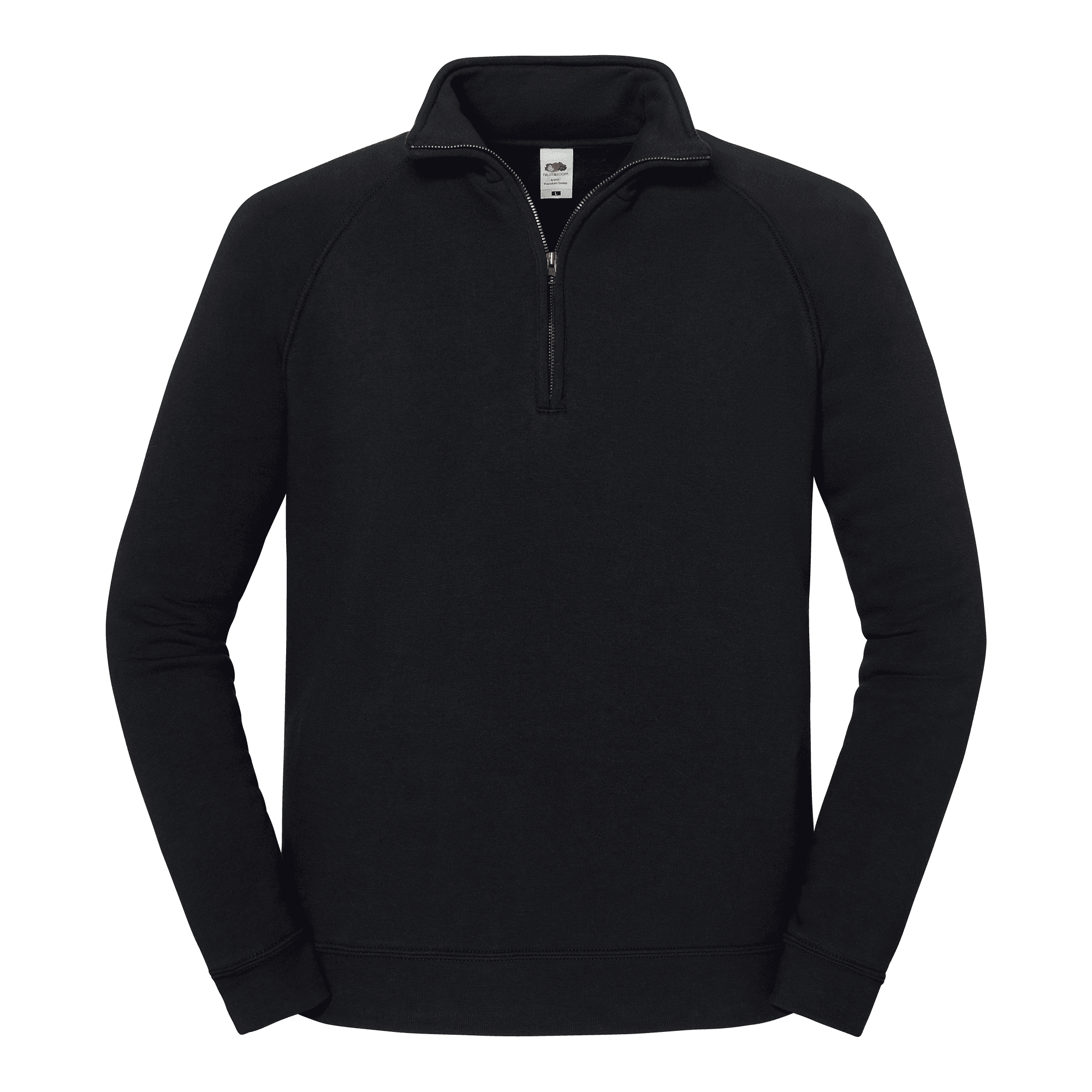 Sweat-shirt homme Iconic premium à col zippé coloris Noir