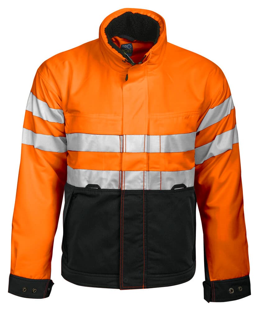 6407 GILET DE SERVICE SIGNALISATION EN ISO 20471 CLASSE 3 DOUBLÉ coloris Orange / Noir