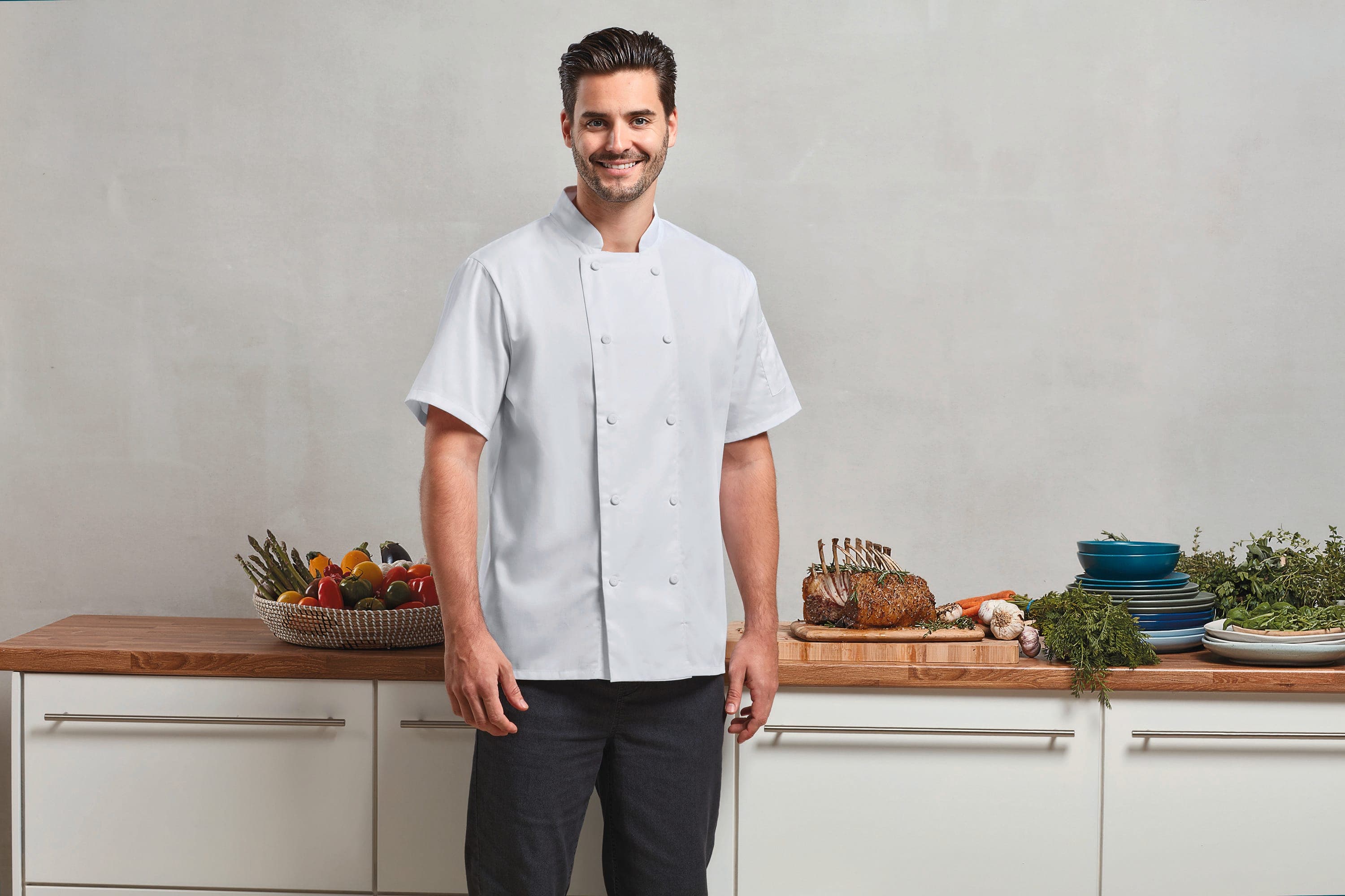 Veste chef cuisinier manches courtes Coolchecker®