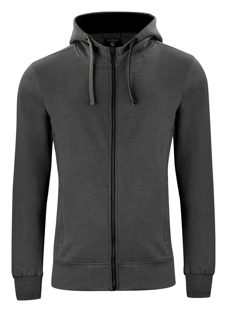 Clique Classic Hoody Full Zip coloris Anthracite chiné