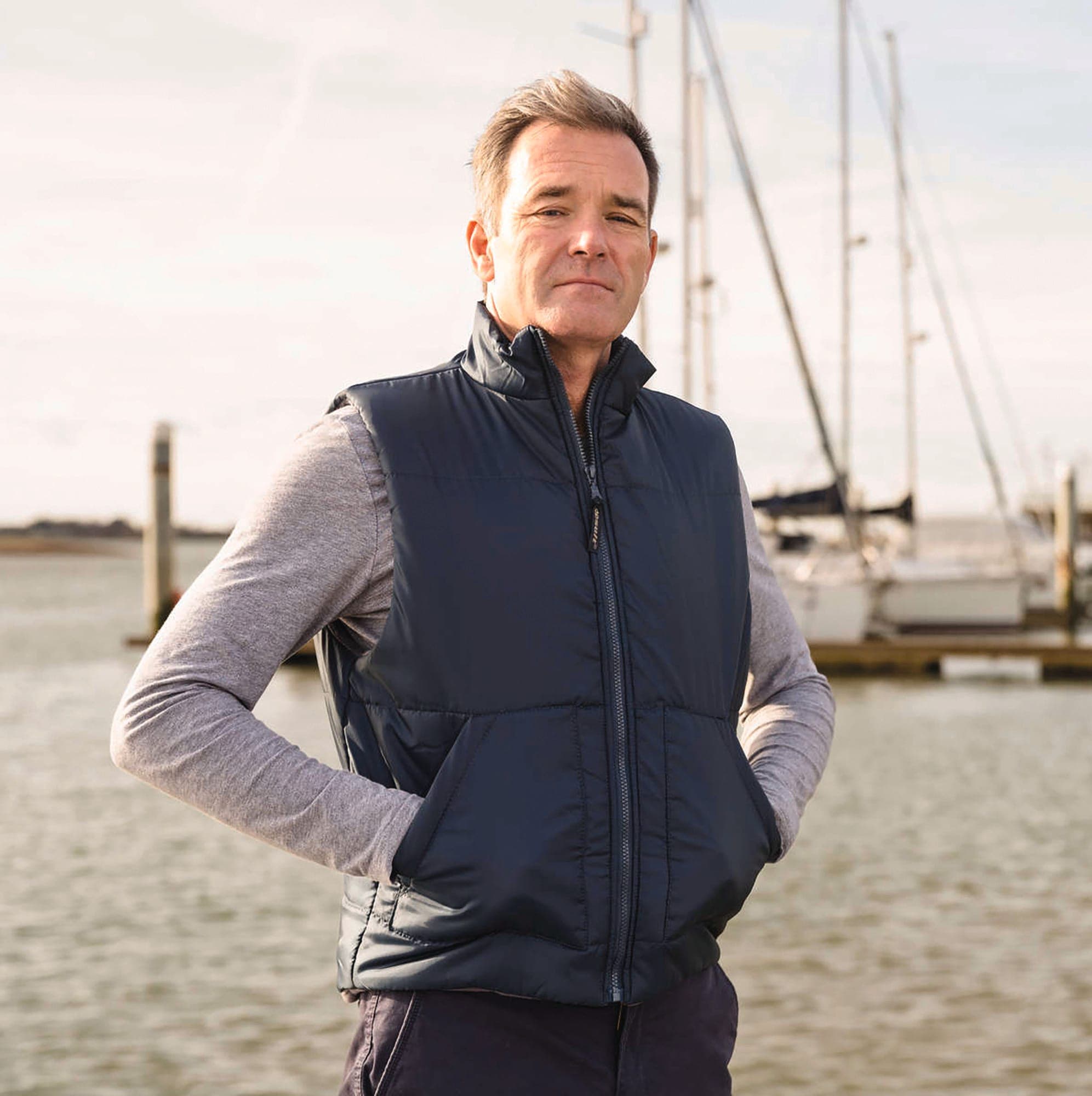 Bodywarmer doublé polaire en situation
