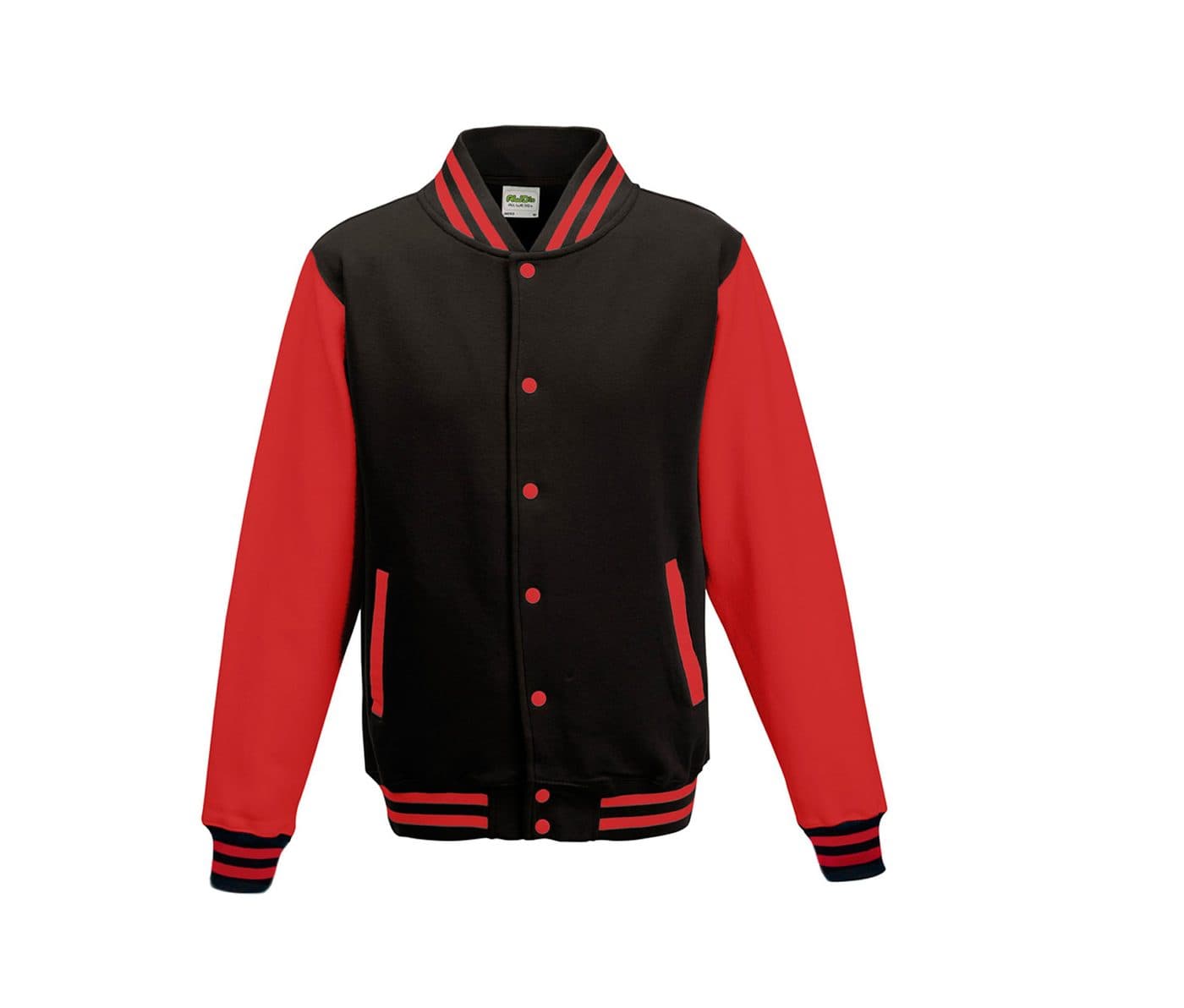 VARSITY JACKET coloris Noir jais / Rouge feu