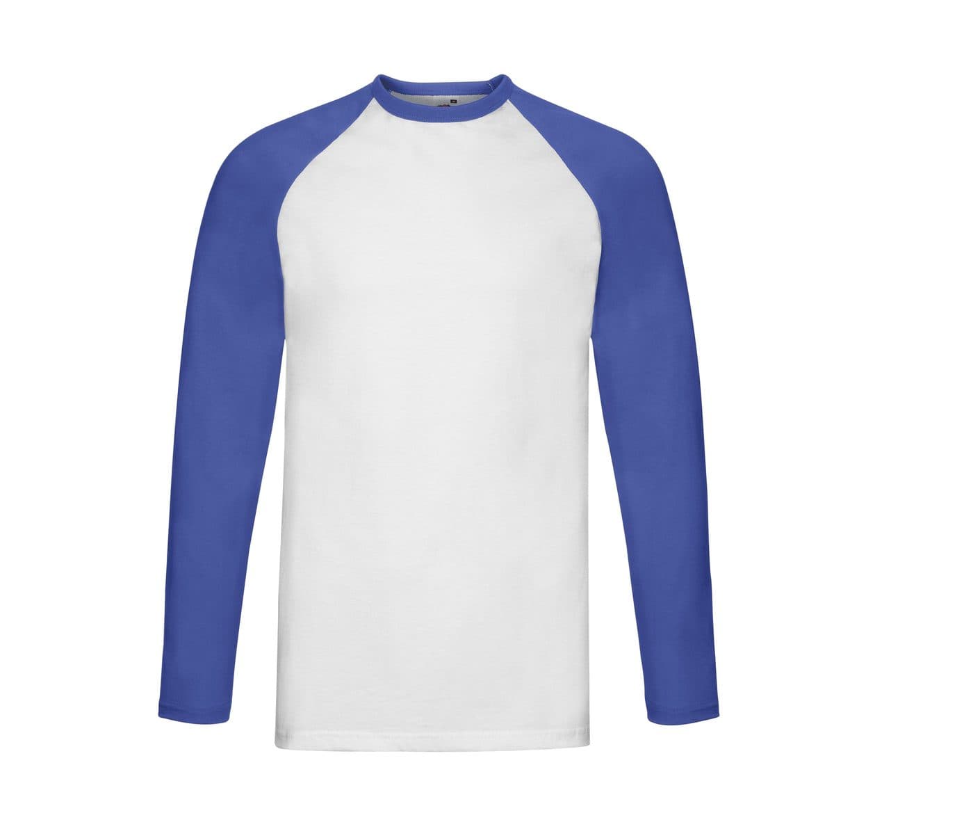 VALUEWEIGHT LONG SLEEVE BASEBALL T coloris Blanc / Bleu roi
