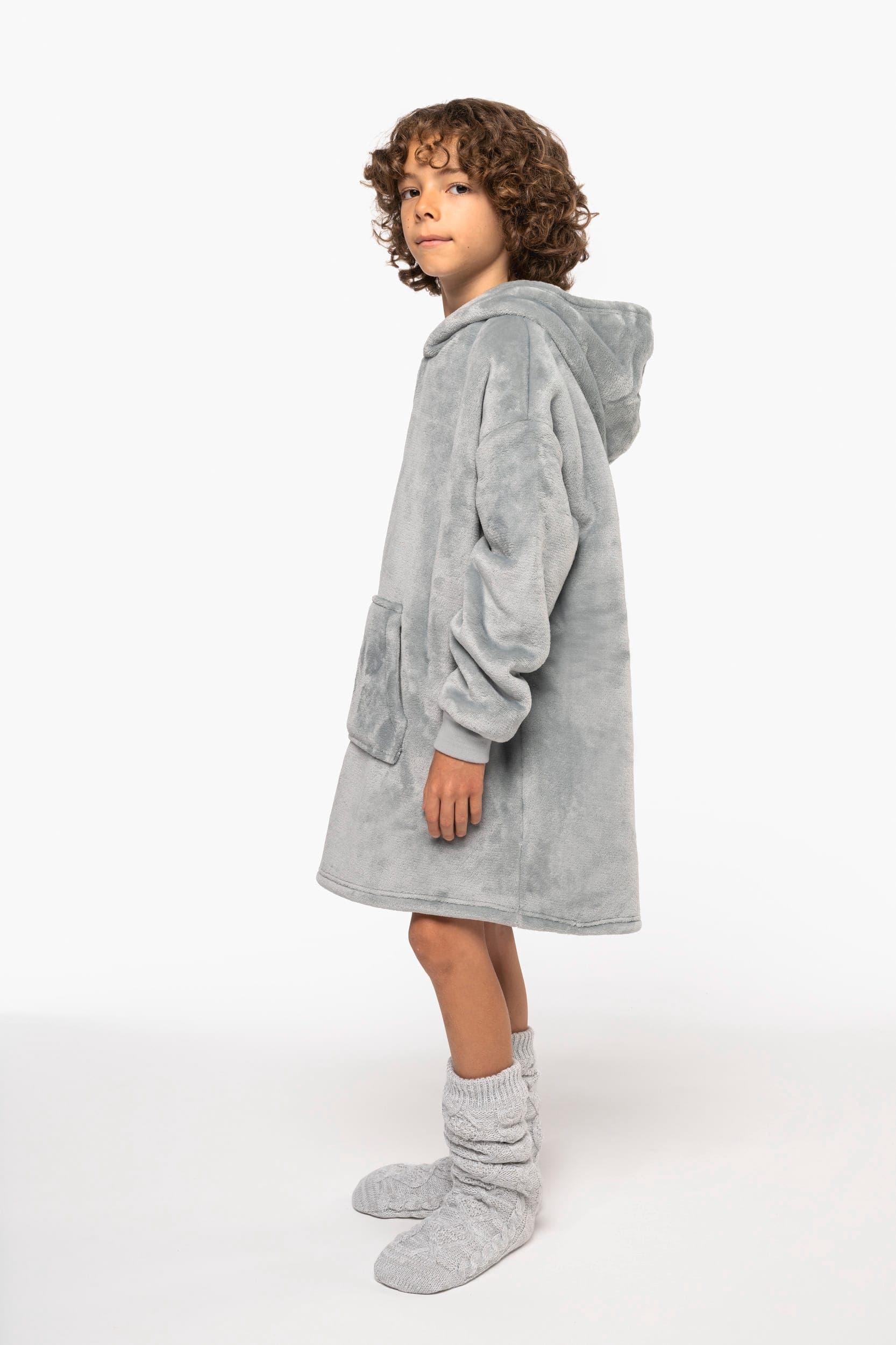 Plaid poncho enfant en situation