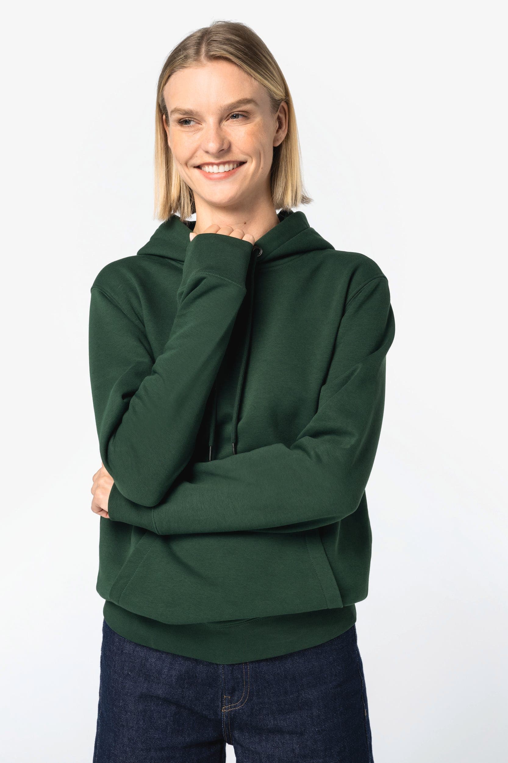 Sweat-shirt écoresponsable à capuche unisexe en situation
