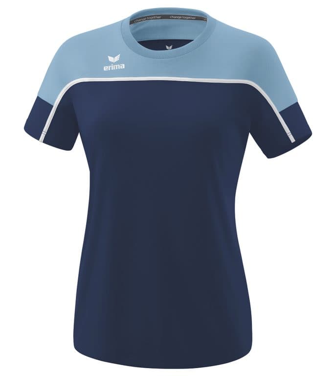 T-shirt CHANGE by erima coloris Marine / Denim délavé / Blanc