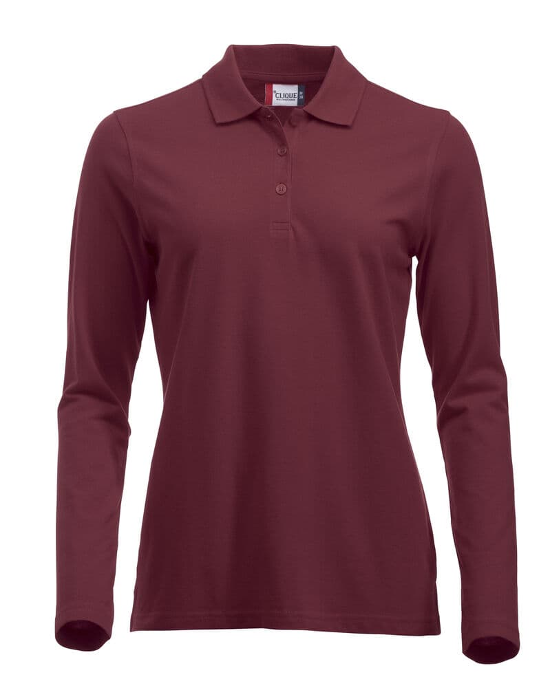 Clique Classic Marion L/S Polo coloris Bordeaux
