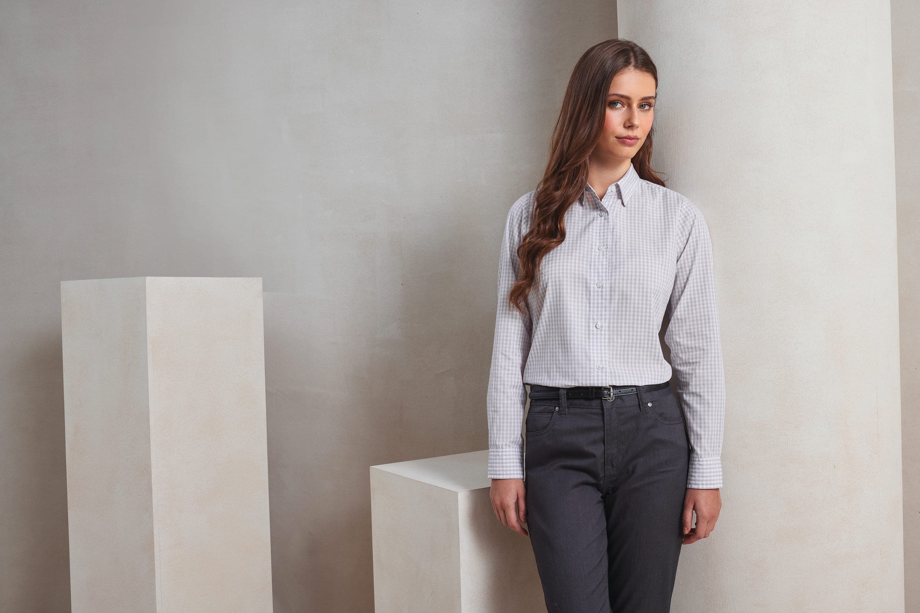 Chemise vichy gros carreaux en situation