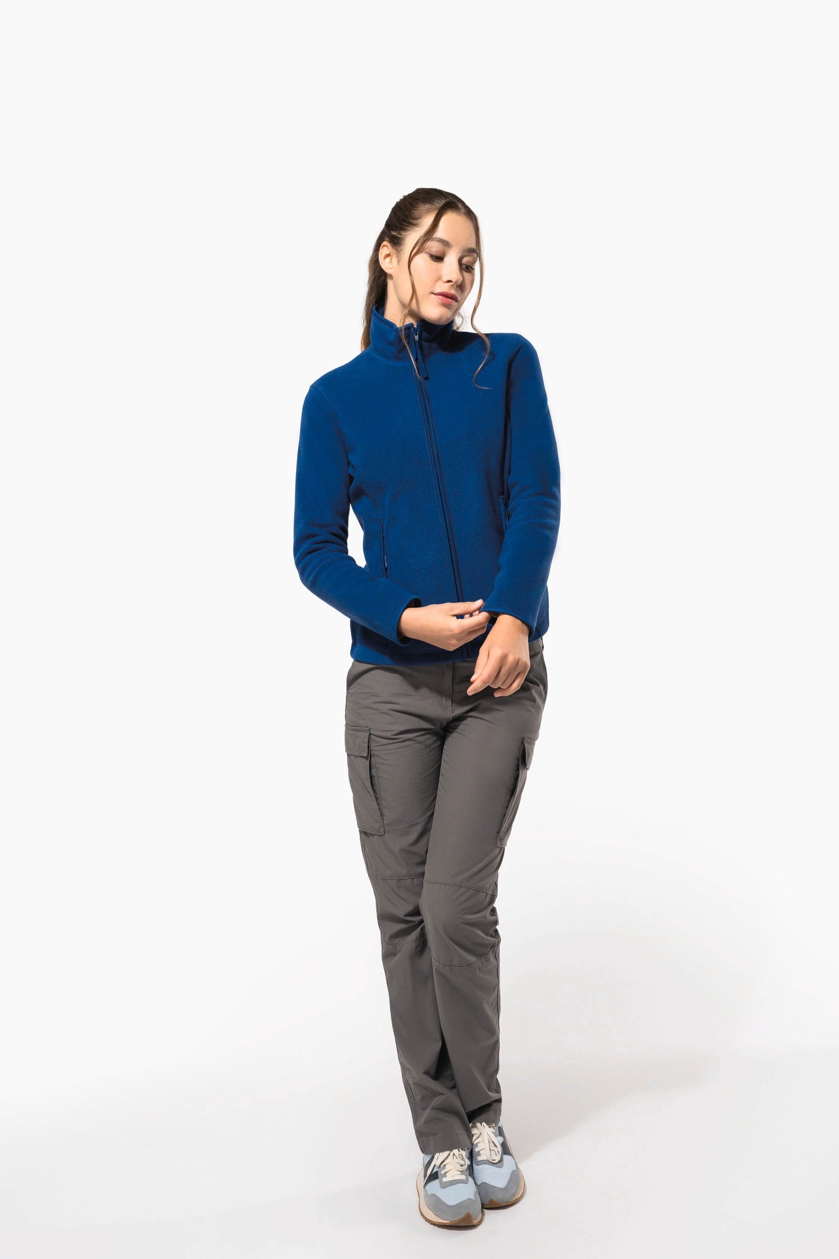 Veste micropolaire zippée femme en situation
