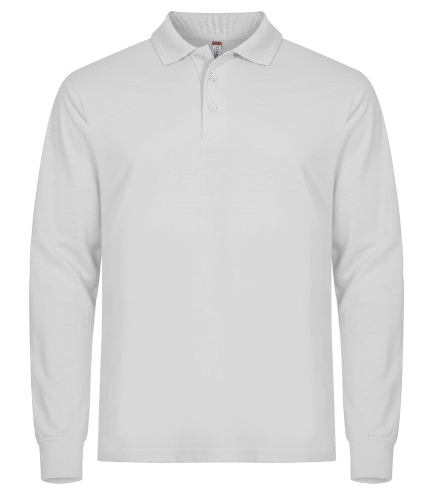 Clique Manhattan L/S Polo coloris Blanc