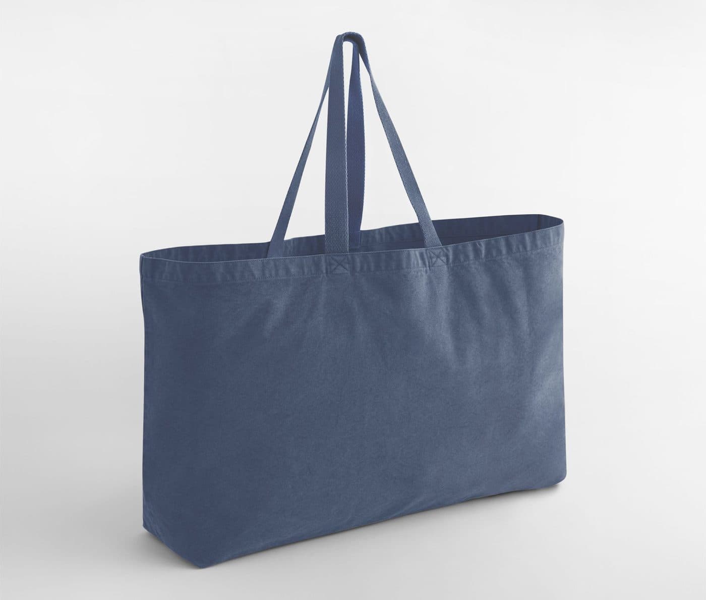 GARMENT DYED OVERSIZED TOTE BAG coloris Denim vintage