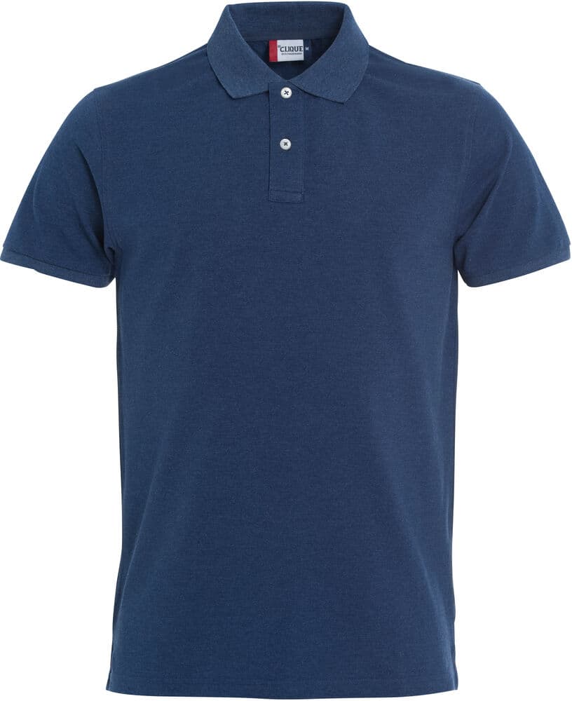 Clique Stretch Premium Polo coloris Bleu chiné