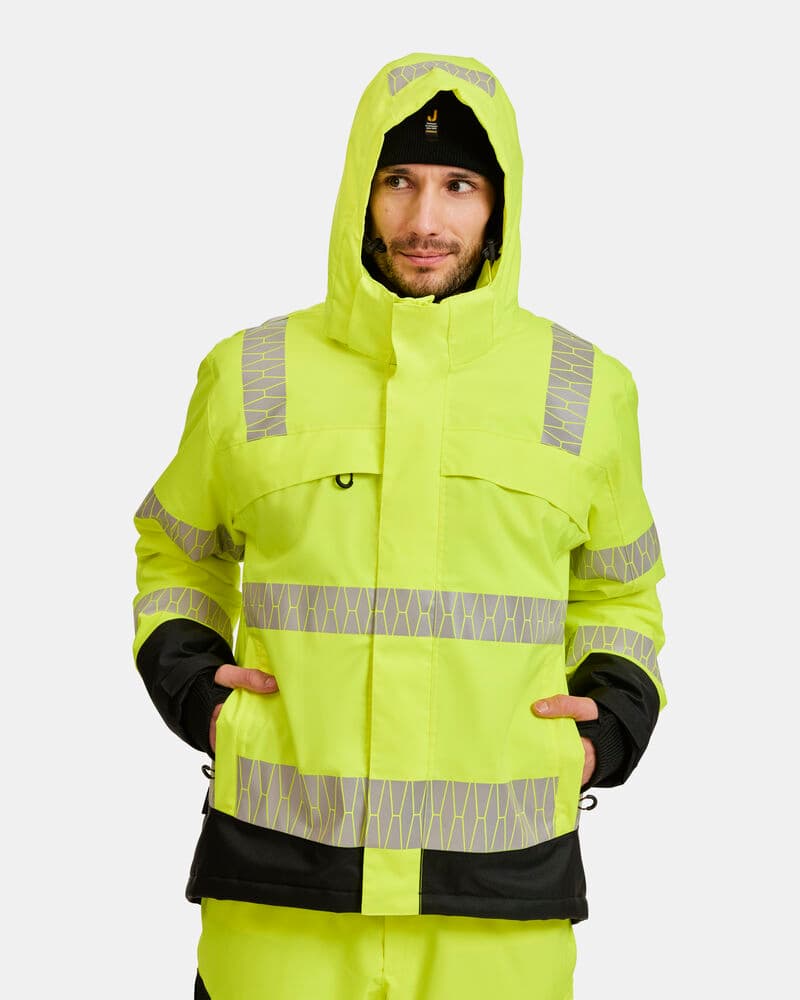 Jobman 2235 Winter Trousers Hi-Vis en situation