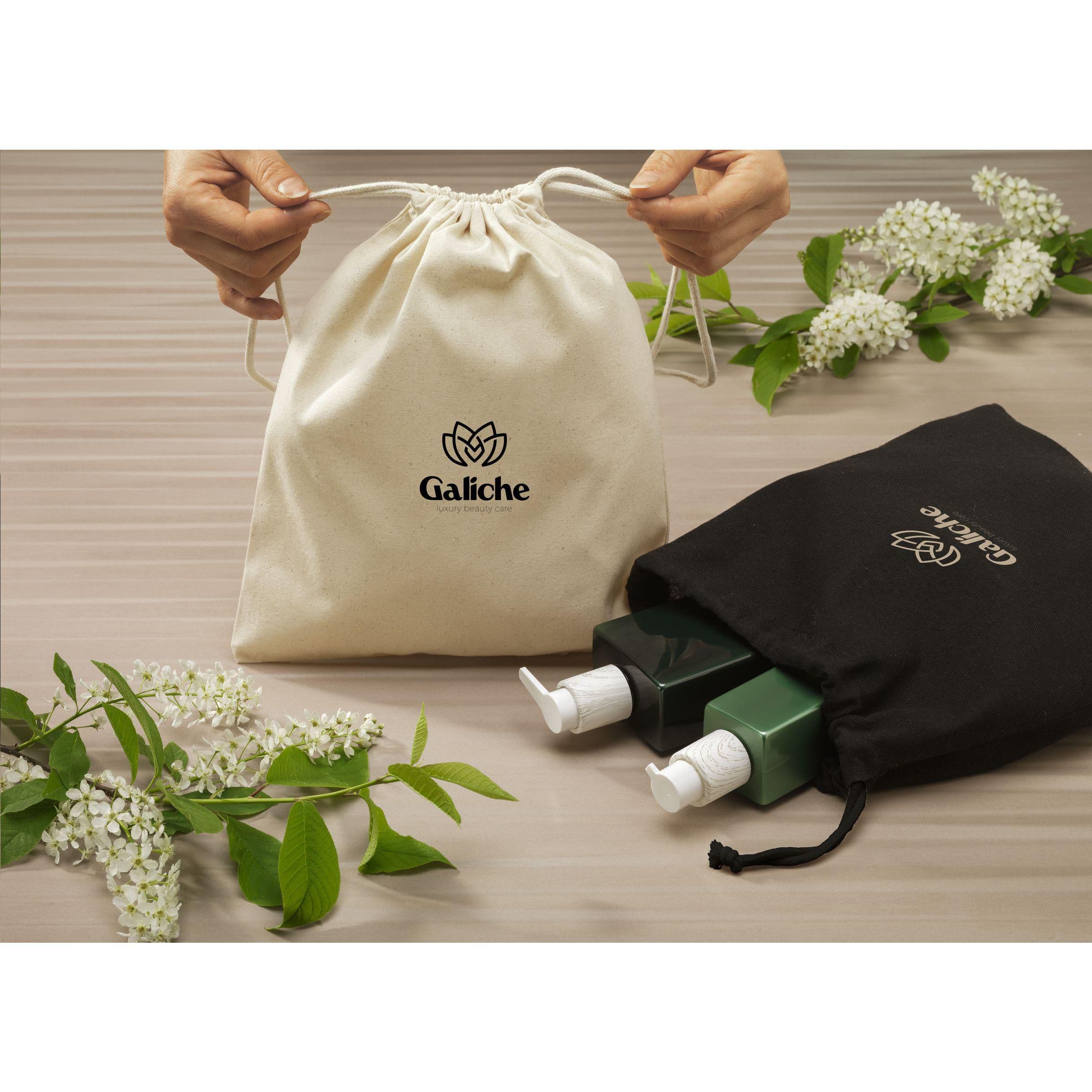 Pochette cadeau naturelle coton GRS recyclé (150 g/m²) M en situation