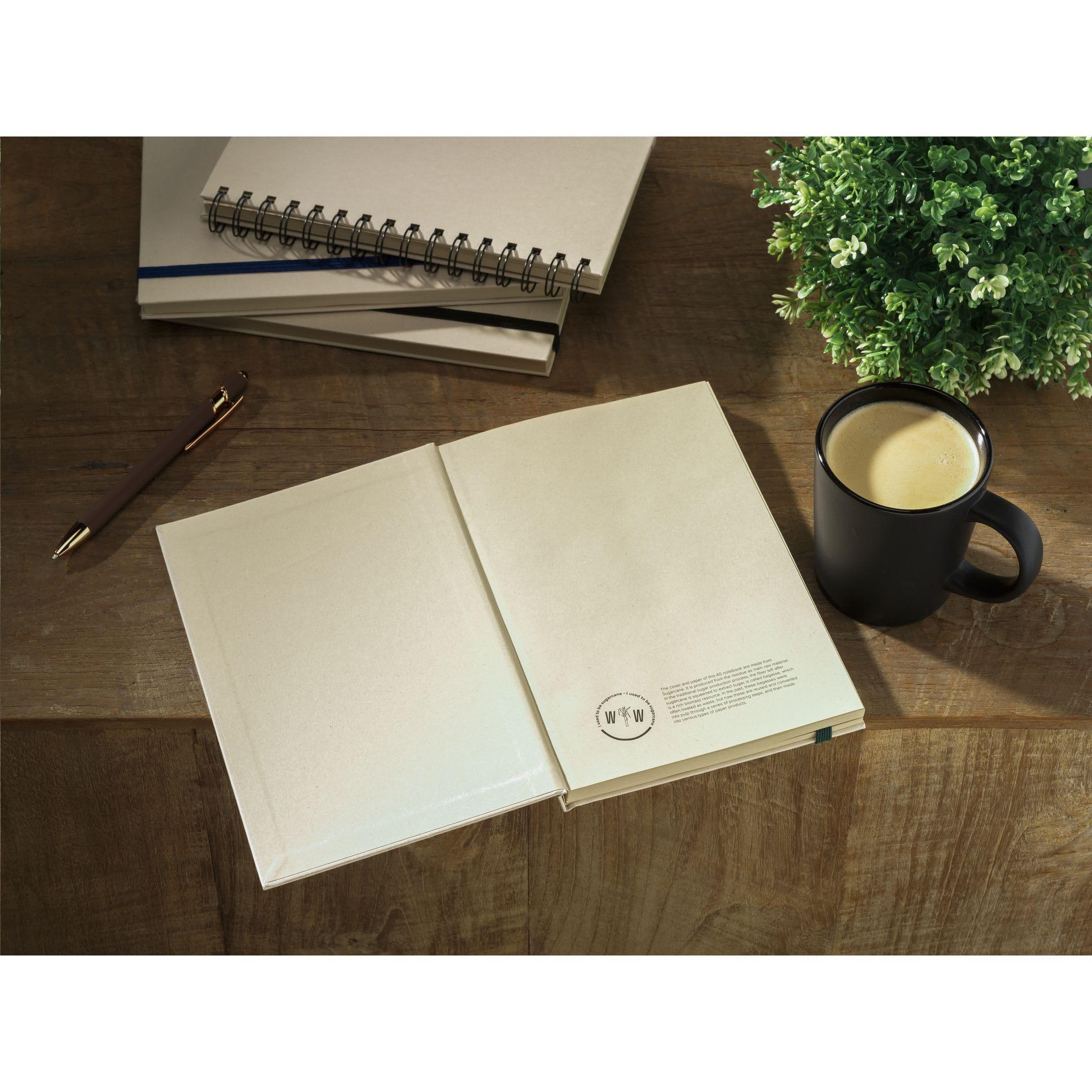Carnet de notes Bagasse canne à sucre A5 en situation