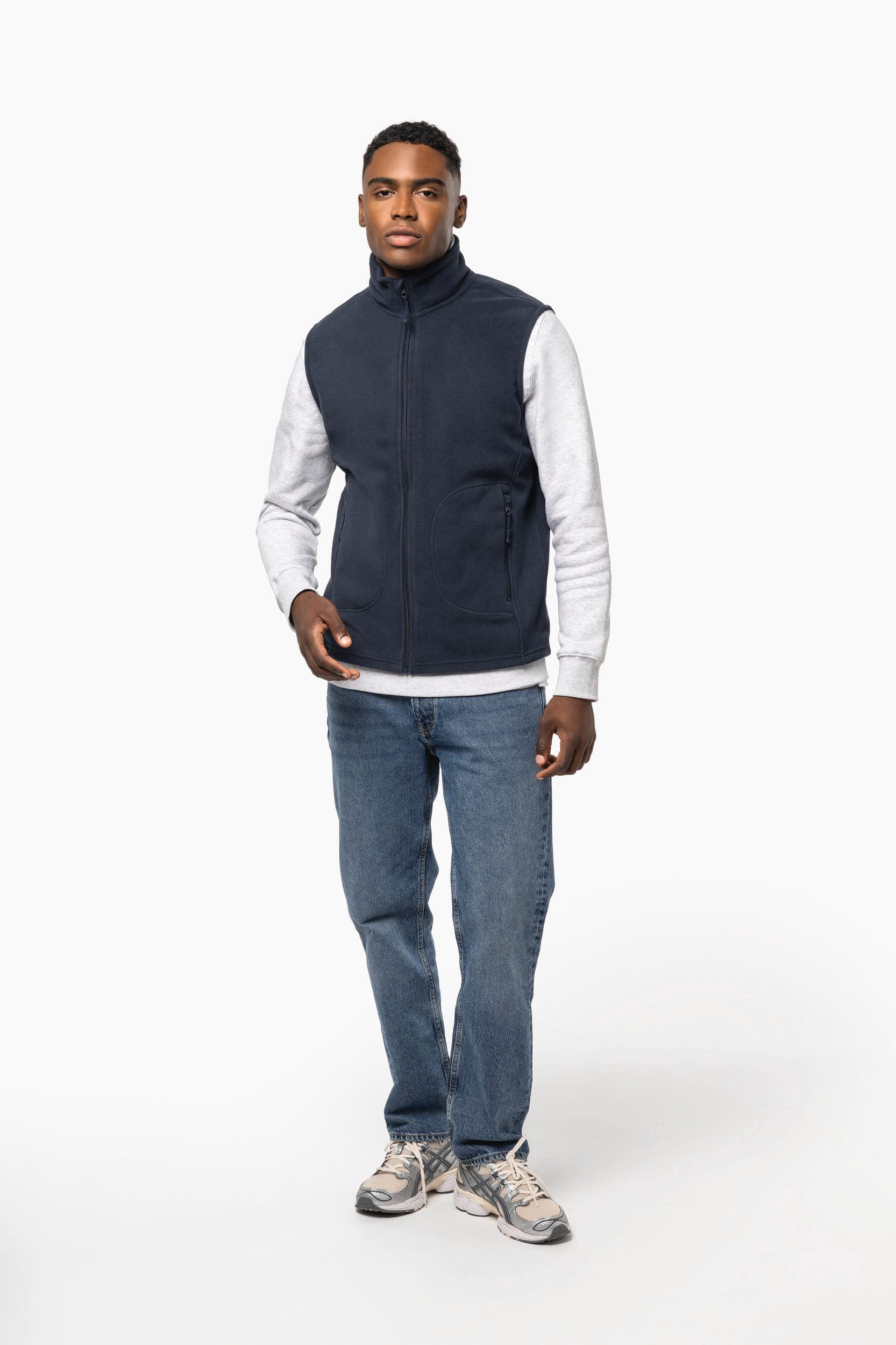 Bodywarmer micropolaire écoresponsable unisexe en situation