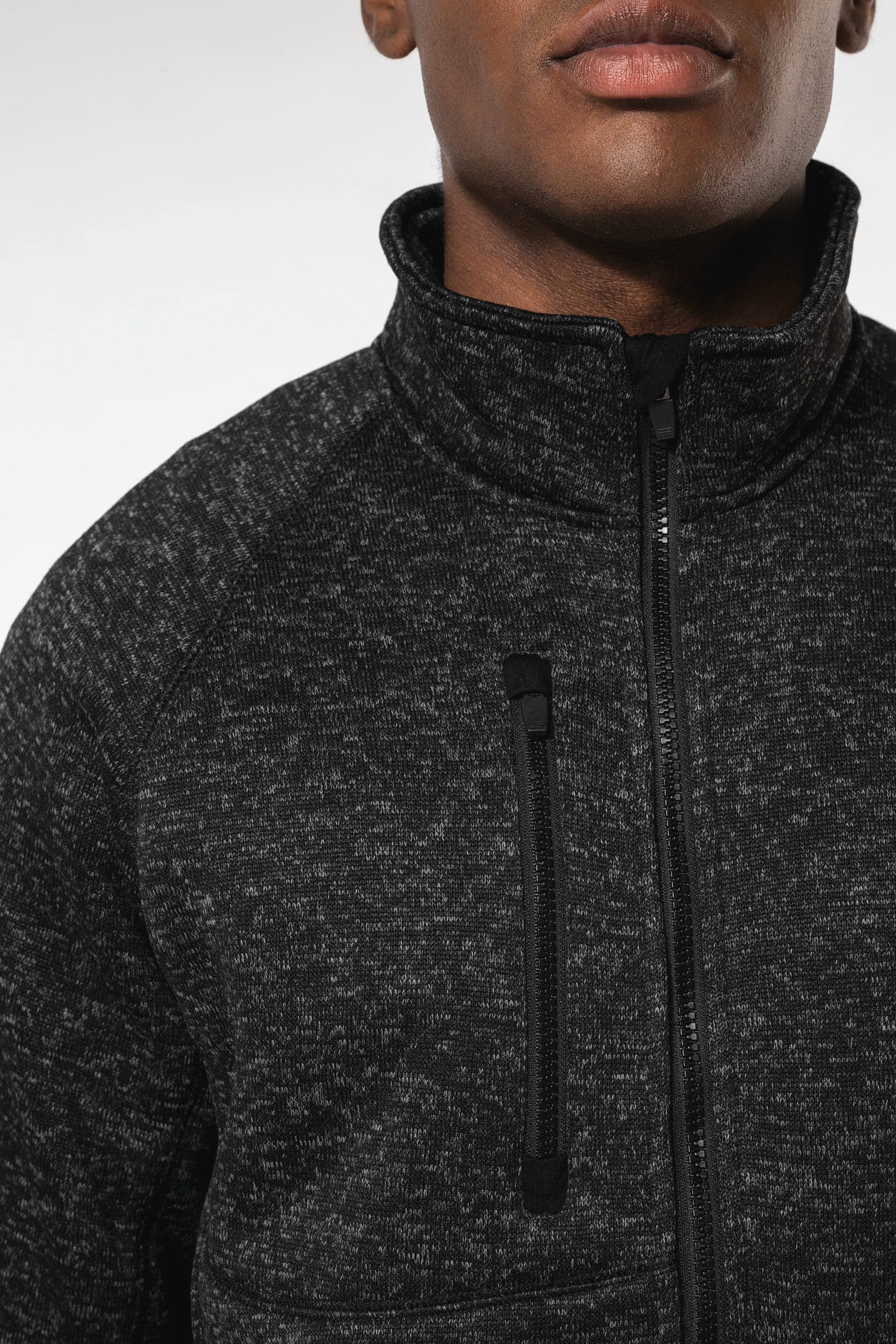Veste zippée chinée homme en situation