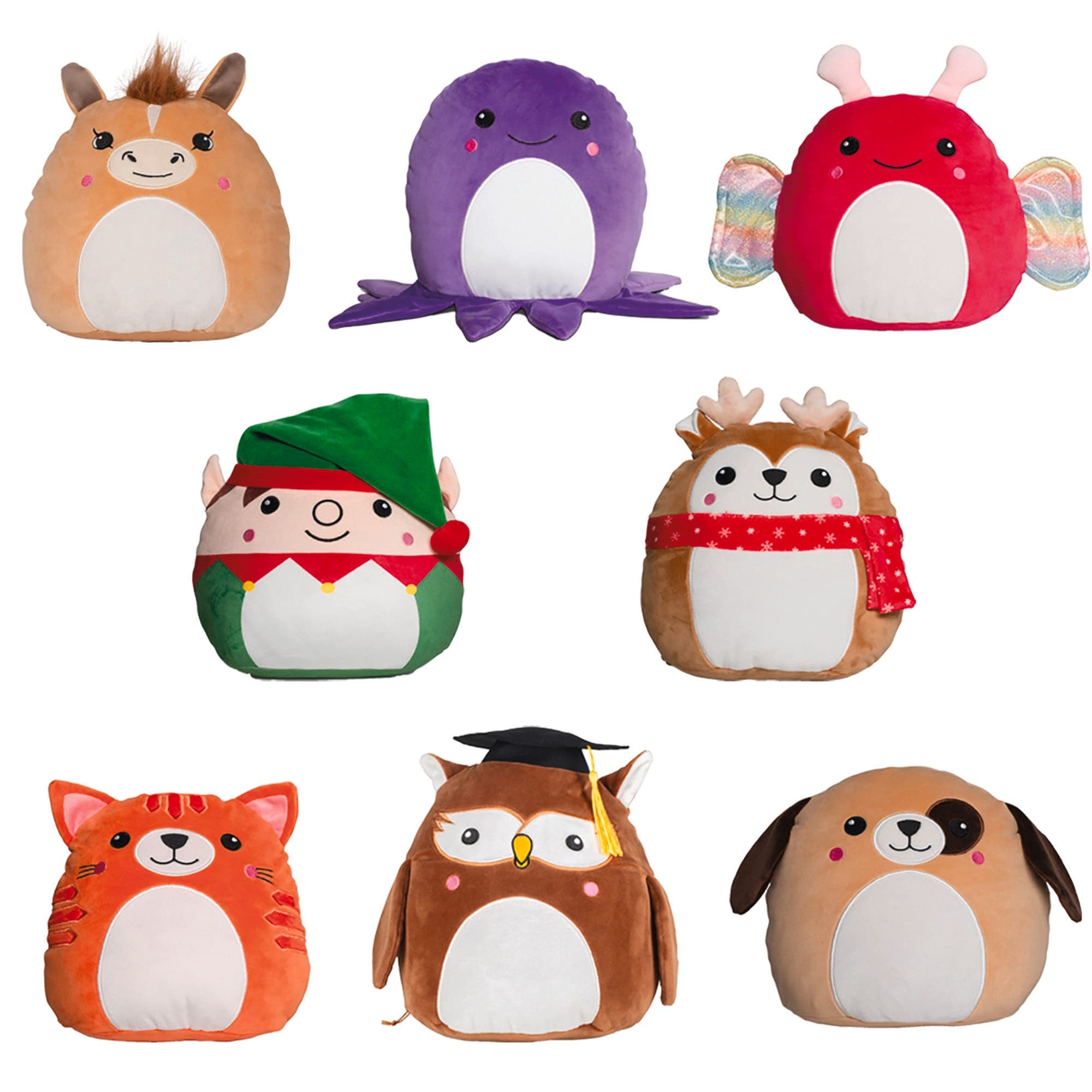 Peluches Squidgy's en situation