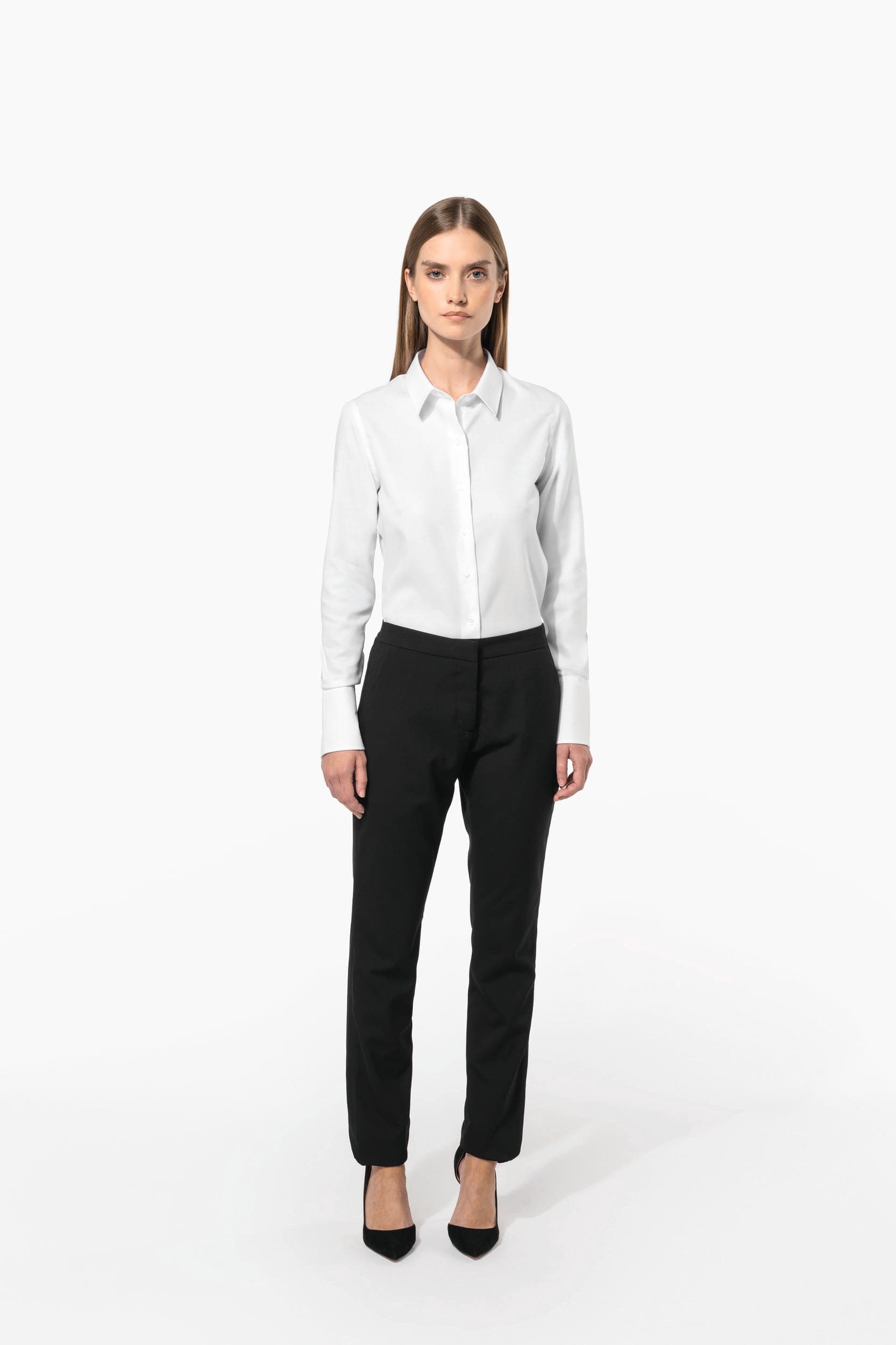 Chemise manches longues sans repassage femme en situation