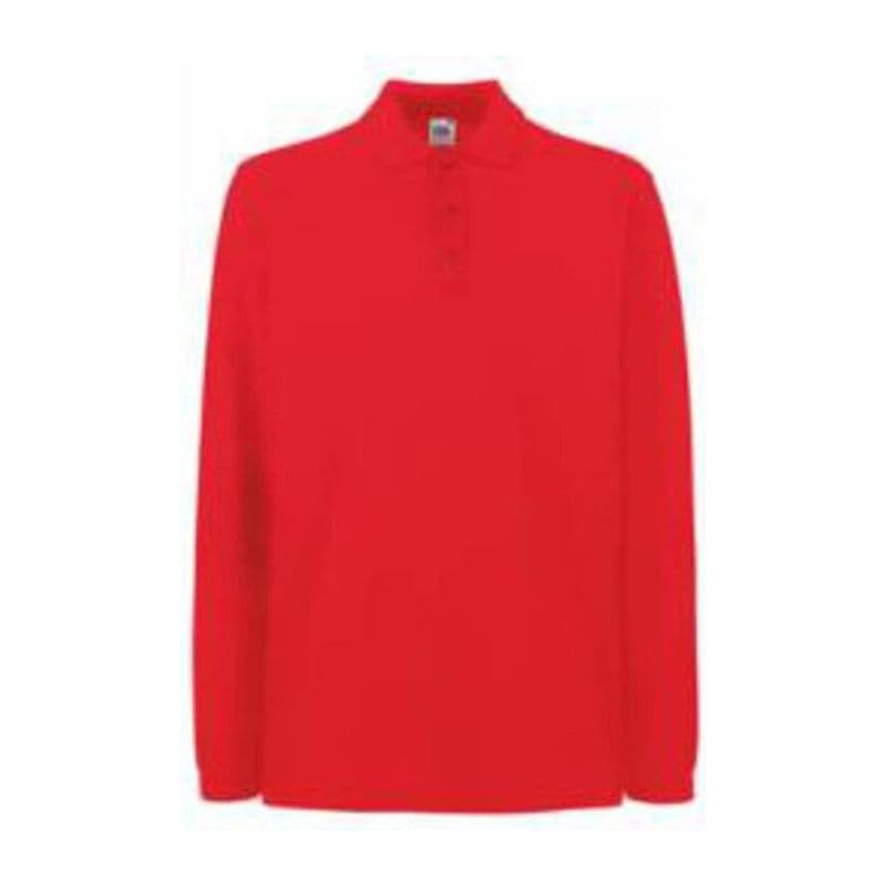 PREMIUM LONG SLEEVE POLO coloris Rouge