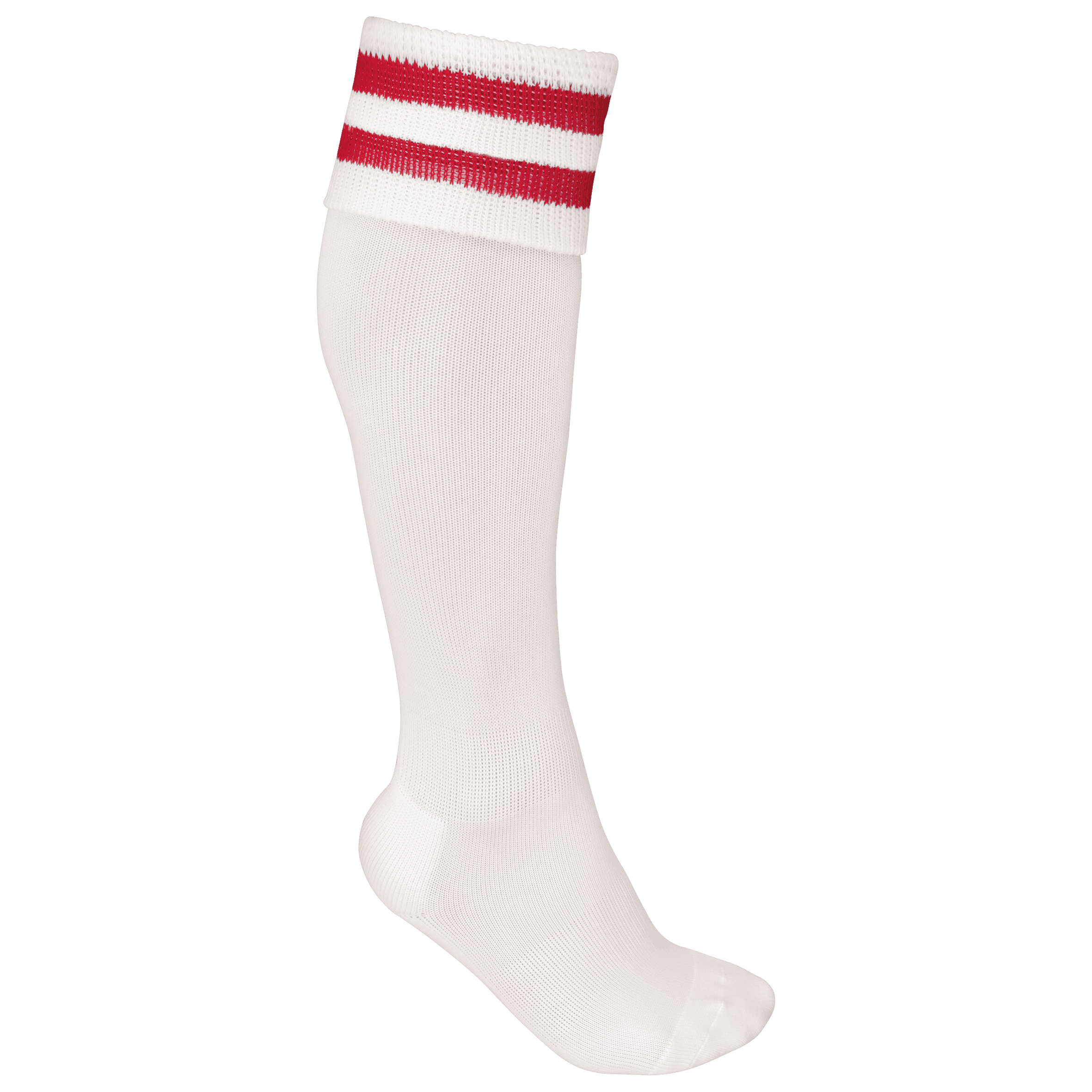 Chaussettes de sport rayées unisexe coloris Blanc / Rouge sport