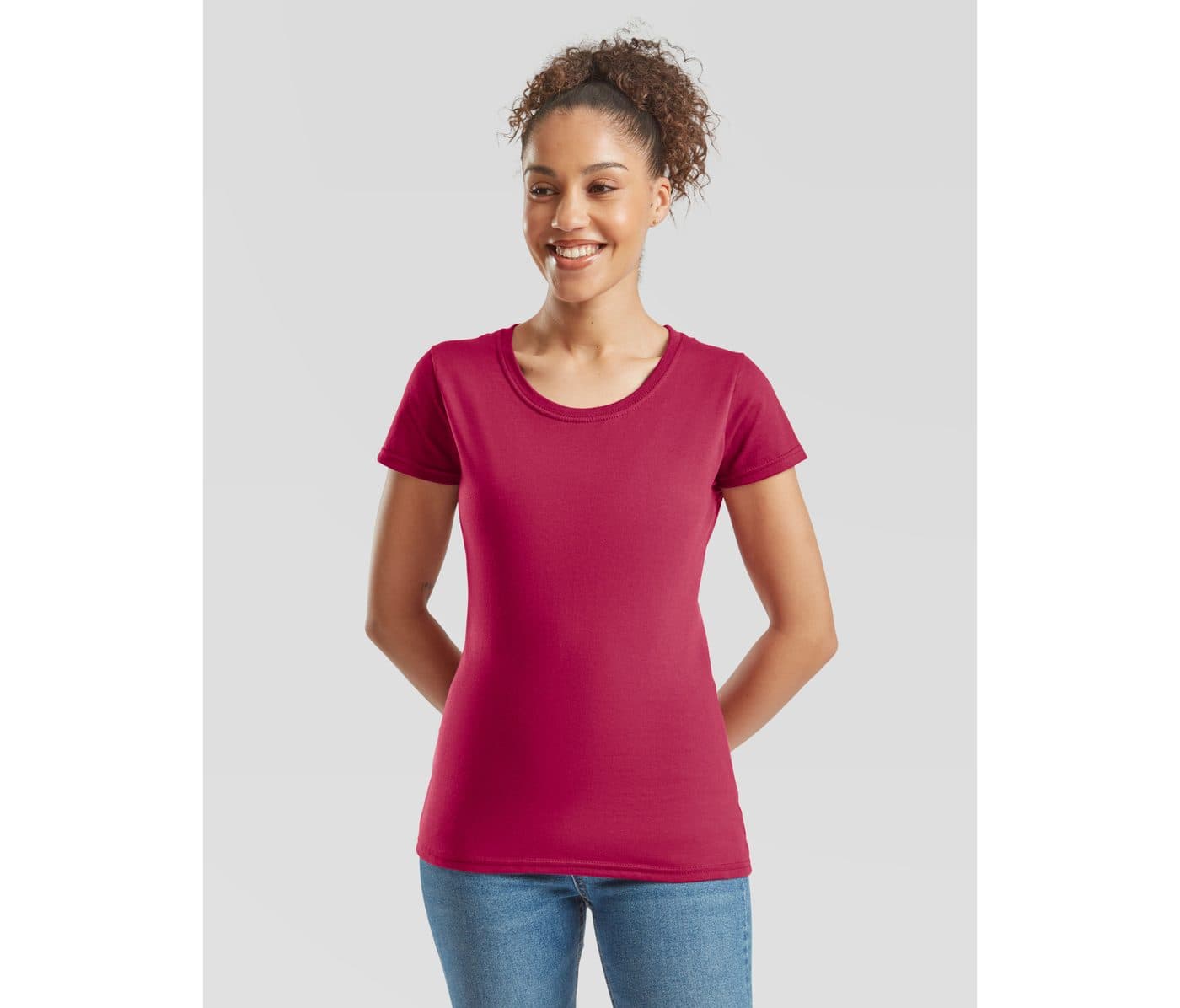 LADIES ICONIC 195 RINGSPUN PREMIUM T coloris Canneberge