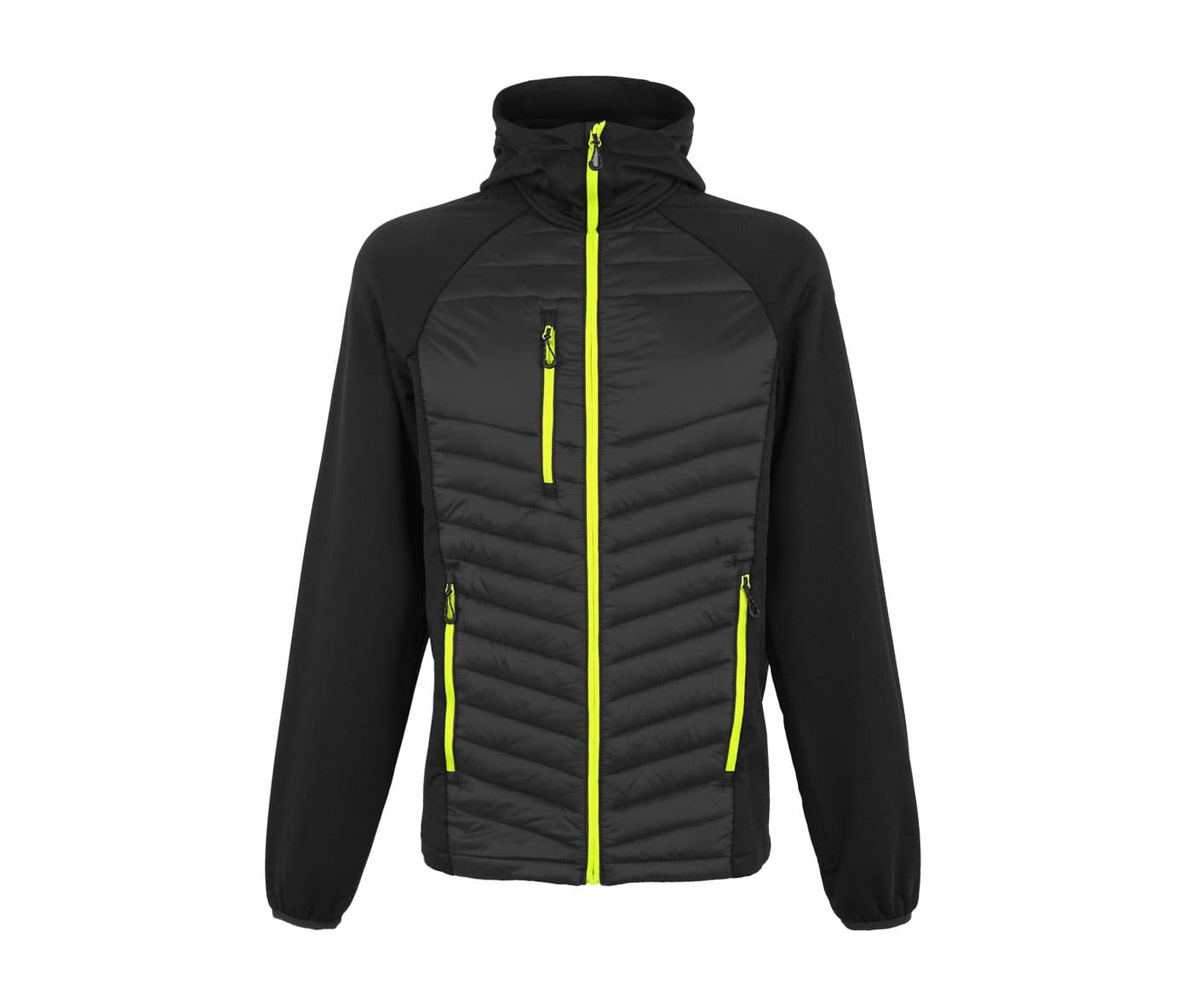 MEN'S NAVIGATE HYBRID JACKET coloris Noir / Vert citron