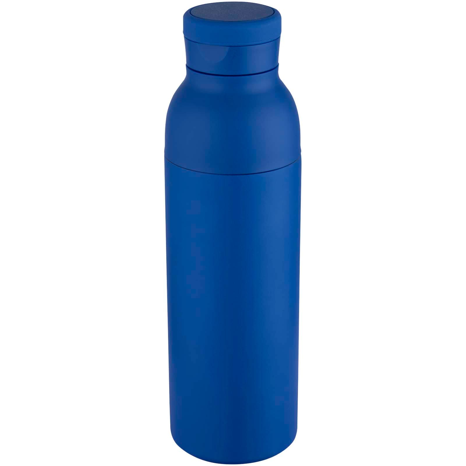 Bouteille avec isolation sous vide Illuminate double paroi de 650 ml en acier inoxydable recyclé certifié RCS coloris Bleu roi