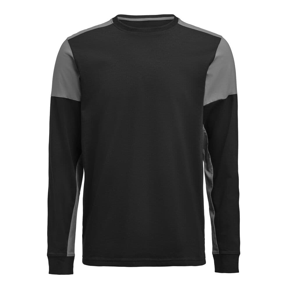 Prime T-Shirt Manches Longues Hommes coloris Noir / Gris Acier