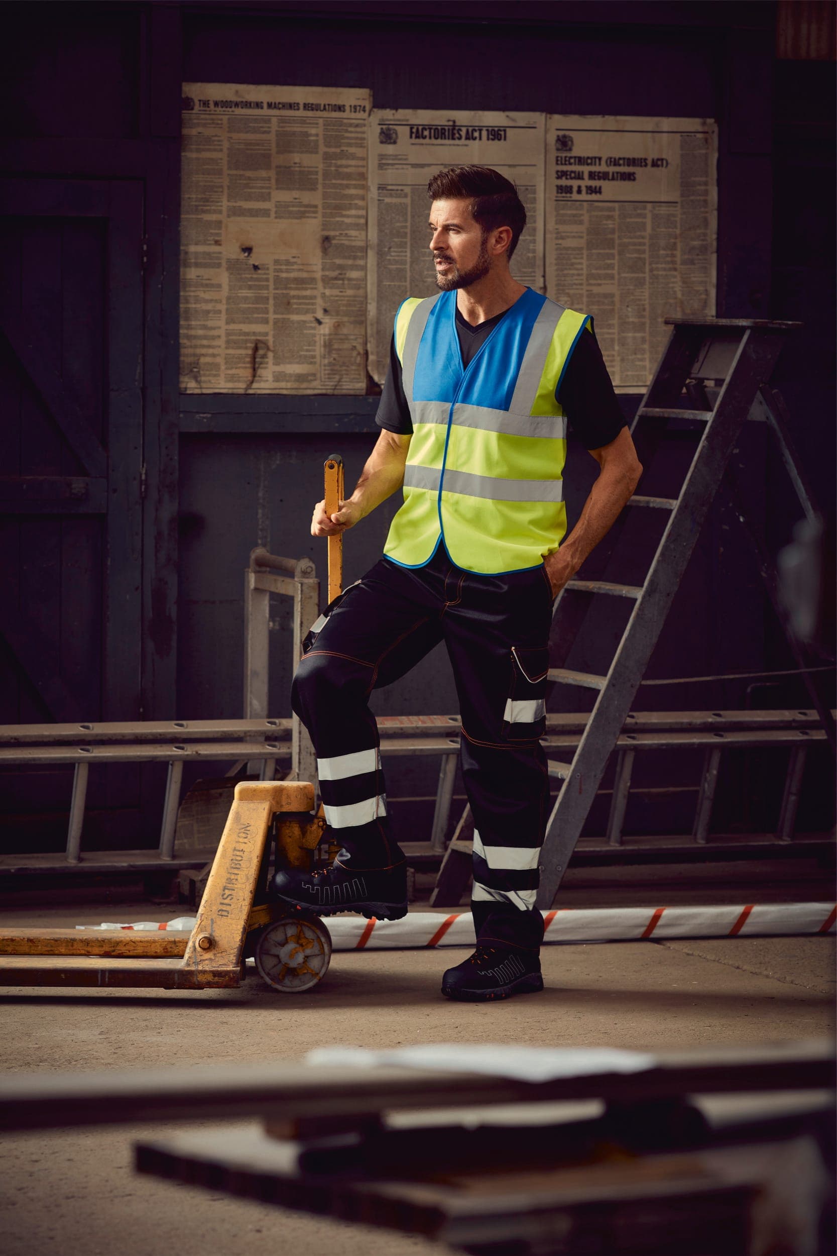 Gilet haute visibilité en situation