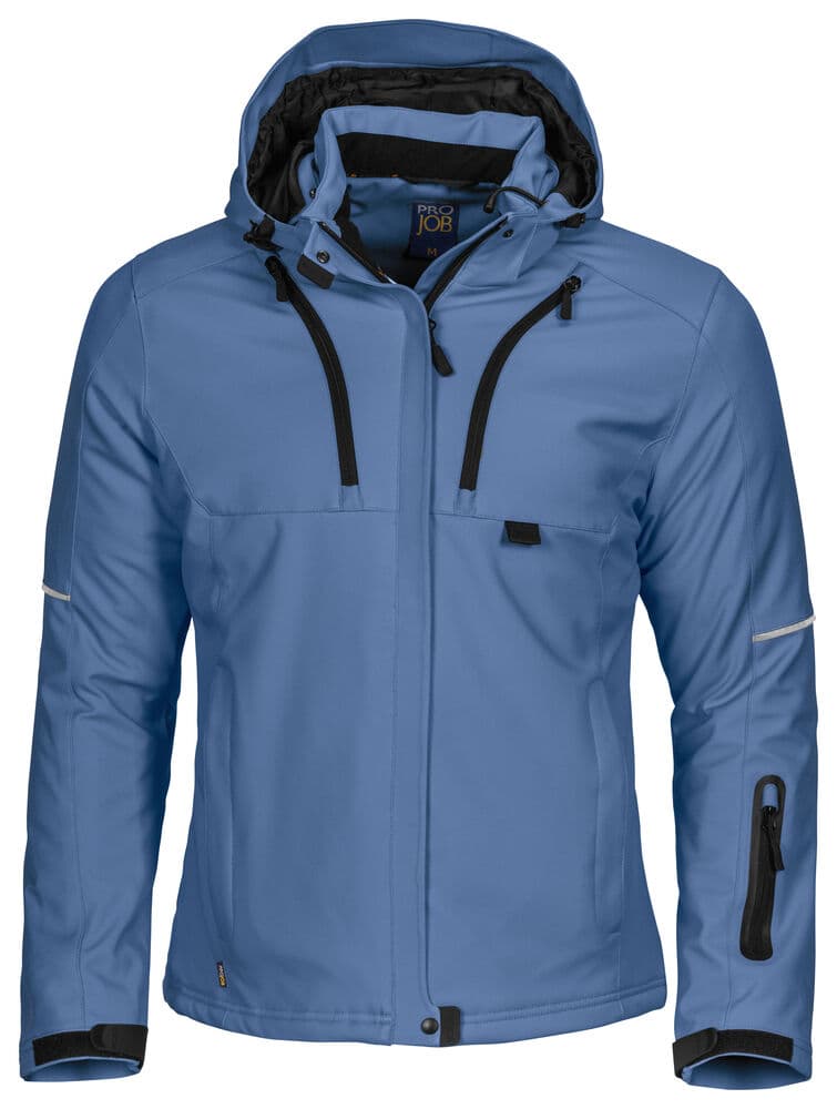 3413 VESTE SOFTSHELL DOUBLÉE FEMME coloris Bleu Ciel