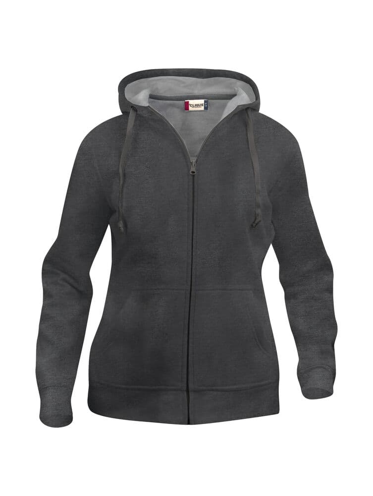 Clique Basic Hoody Full Zip Women coloris Anthracite chiné