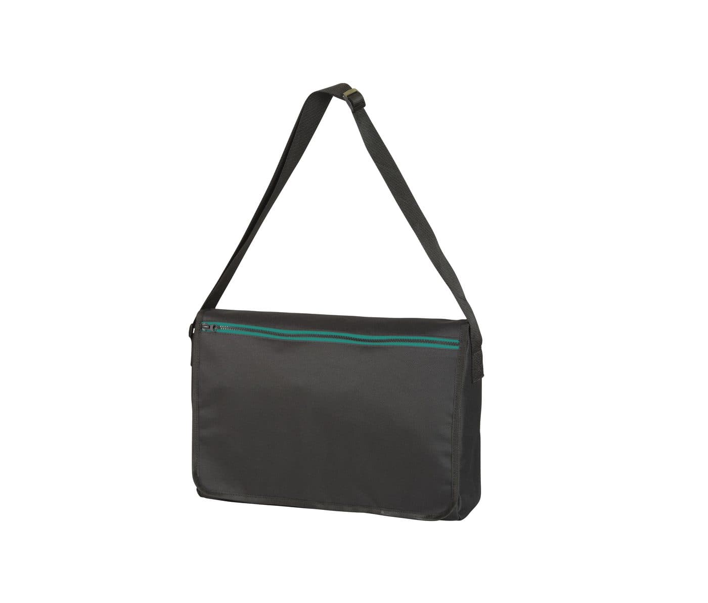 MESSENGER BAG coloris Noir / Vert kelly