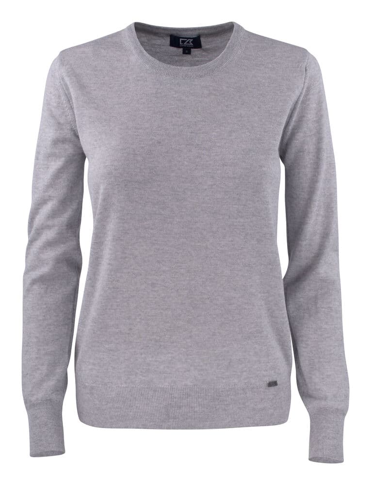 Pull col rond Cutter & Buck Kennewick femme coloris Gris chiné