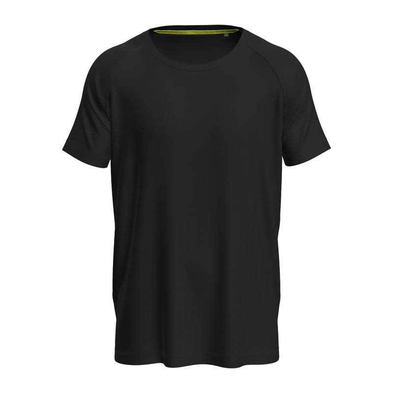 Mesh Raglan Unisex T-shirt coloris Noir opale