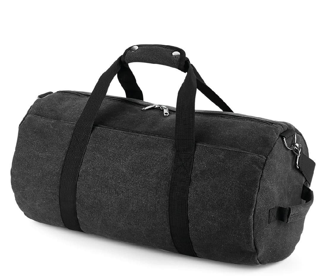 VINTAGE CANVAS BARREL BAG coloris Noir vintage
