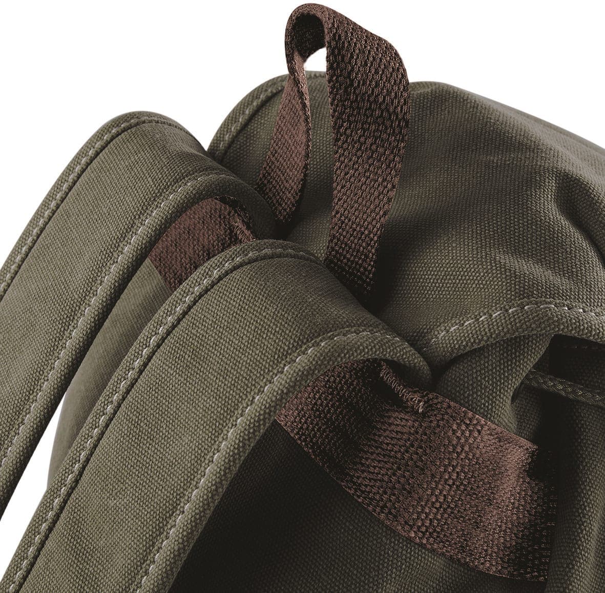 Sac à dos vintage en toile en situation