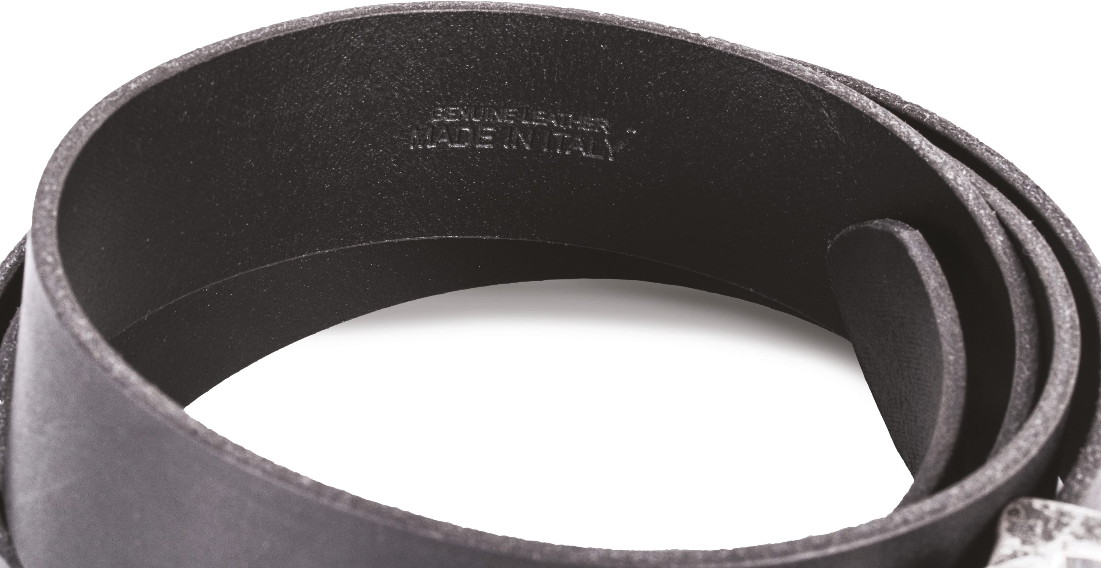 Ceinture en cuir à bord franc - 35 mm en situation
