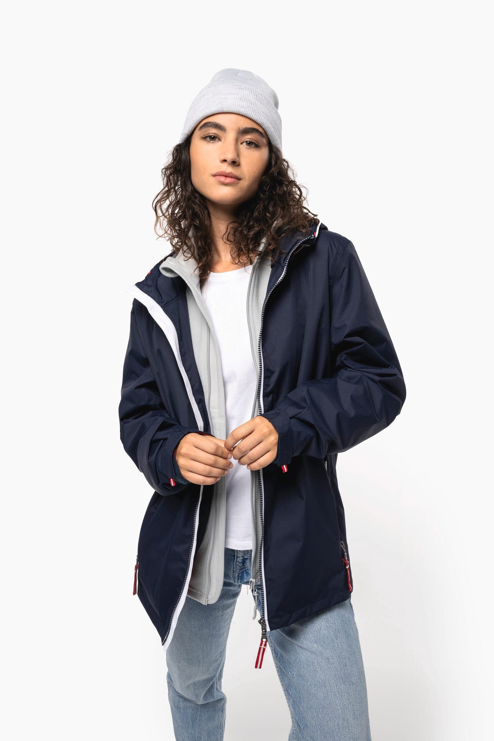 Veste imperméable unisexe en situation