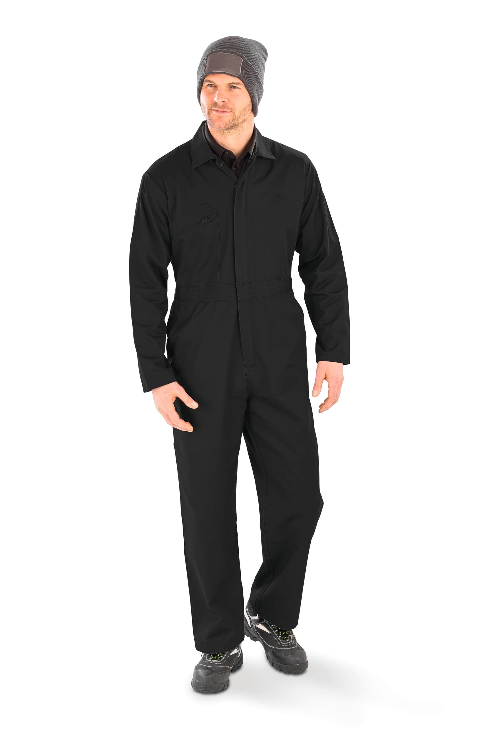 RECYCLED ACTION OVERALL WITH ZIP FRONT en situation