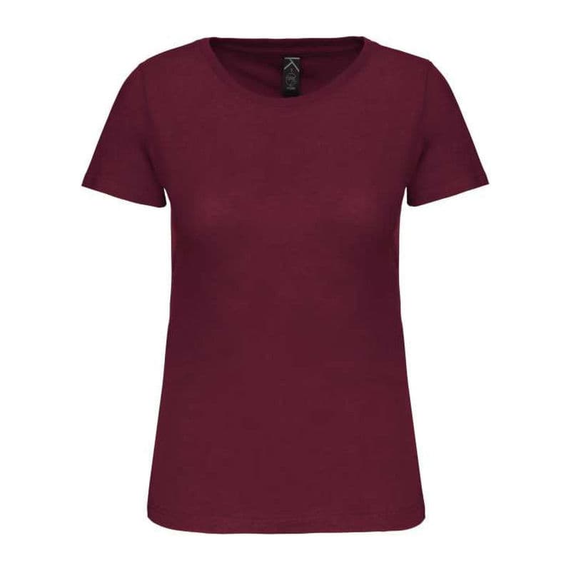 Ladies' Bio150Ic Crew Neck T-Shirt coloris Lie-de-vin