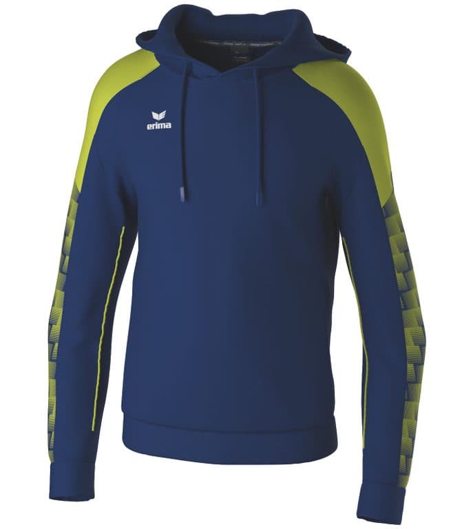 Sweat à capuche EVO STAR coloris Marine / Vert citron